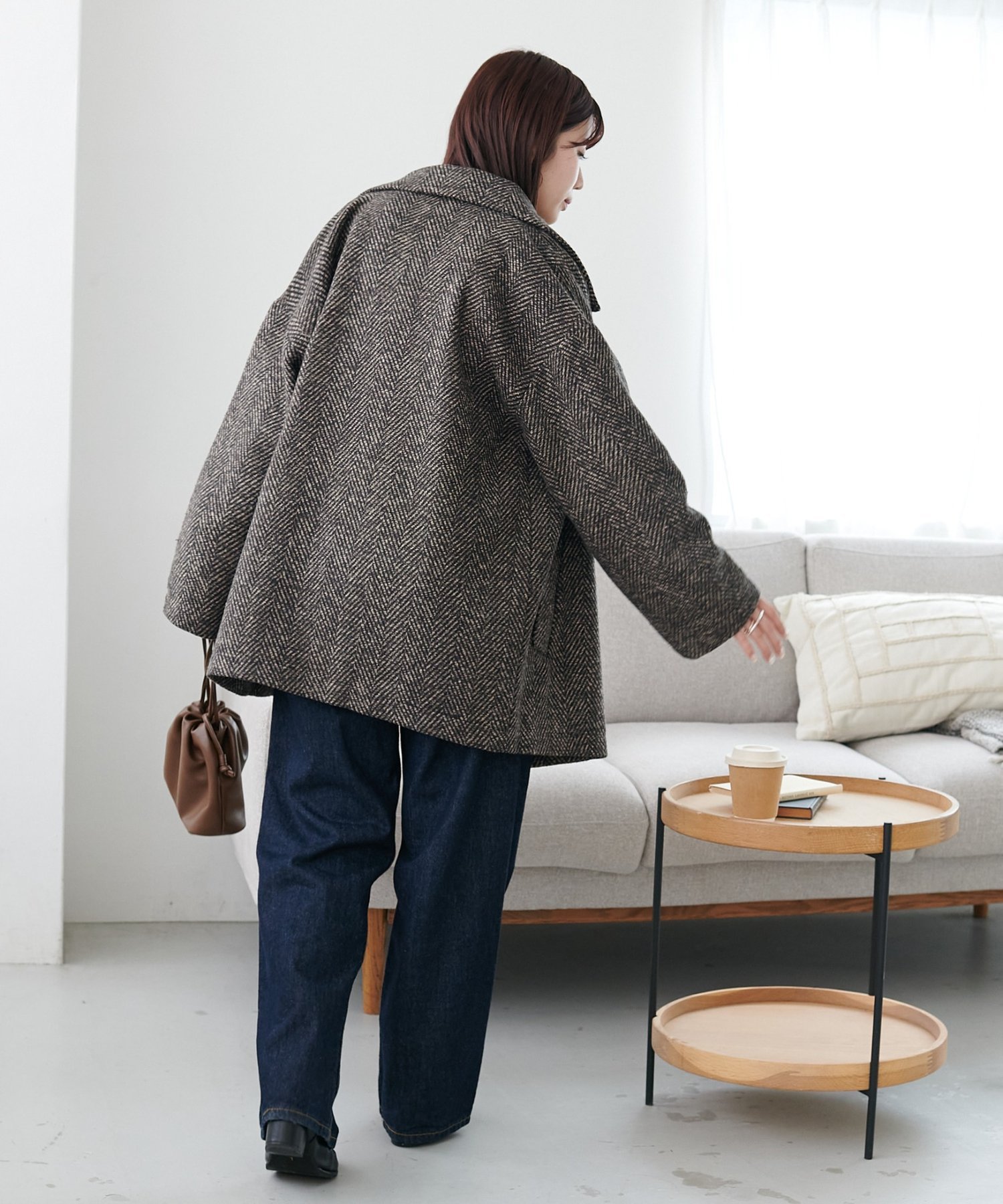 Discoat｜【WEB限定】ヘリンボーンダブルテラージャケット | Rakuten