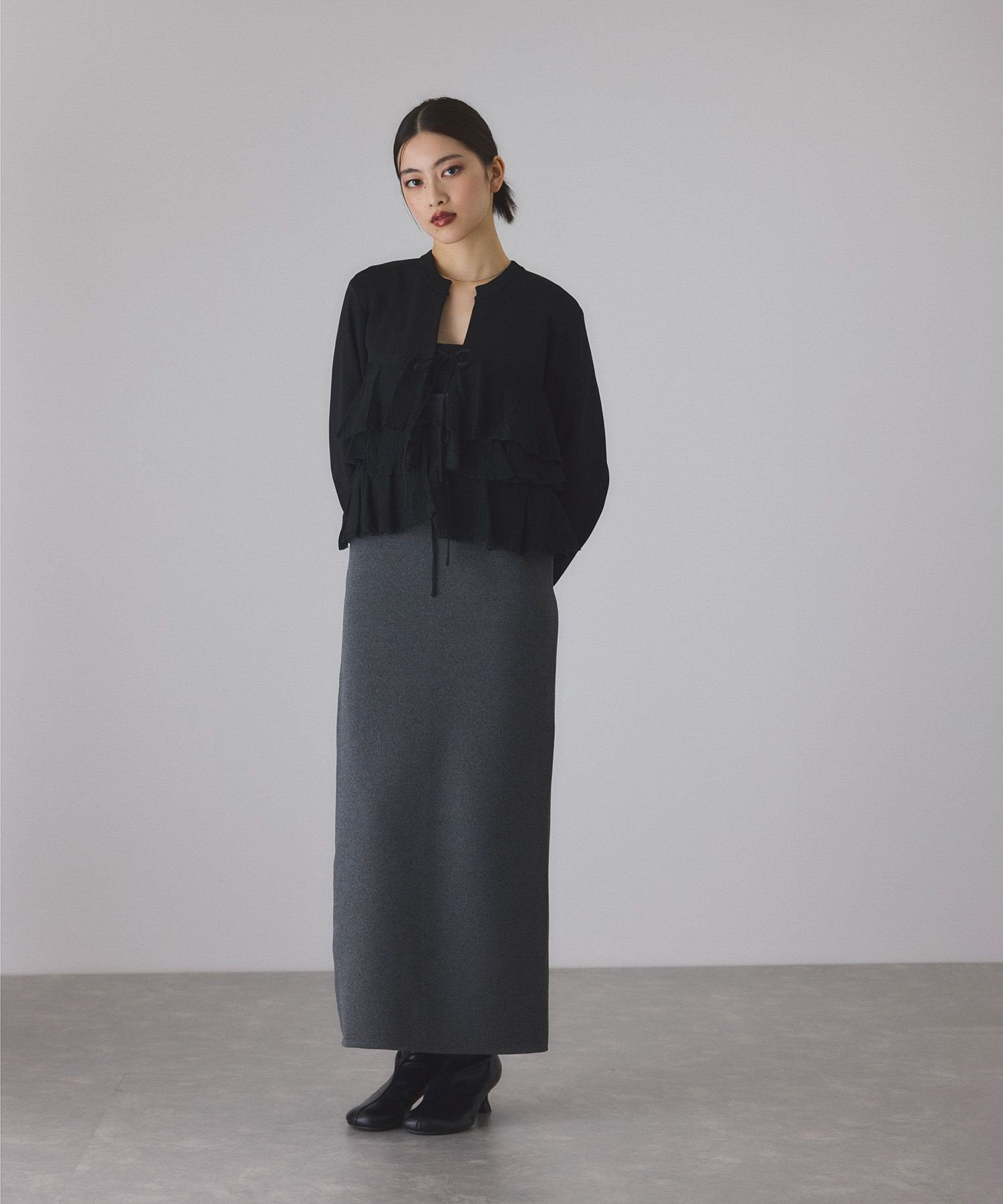 ADAM ET ROPE'｜【サステナブル】フリルカーディガン | Rakuten