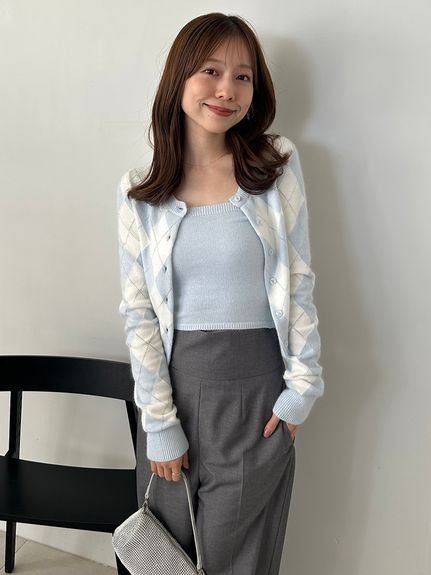 SNIDEL｜アーガイルニットアンサンブル | Rakuten Fashion(楽天