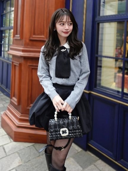 SNIDEL｜タイ付きビジューカーディガン | Rakuten Fashion(楽天