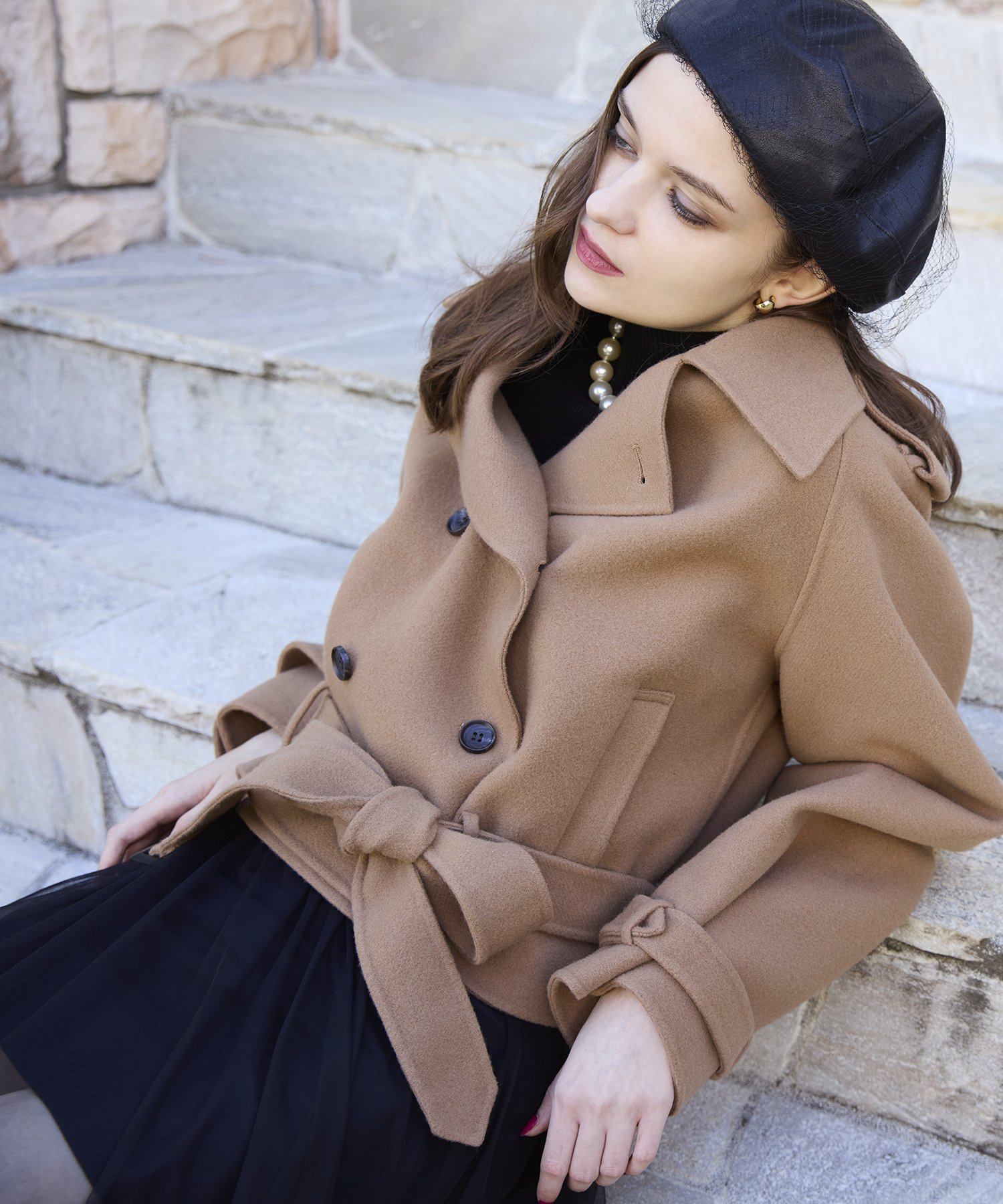 EIMY ISTOIRE｜ウールショートトレンチコート | Rakuten Fashion(楽天