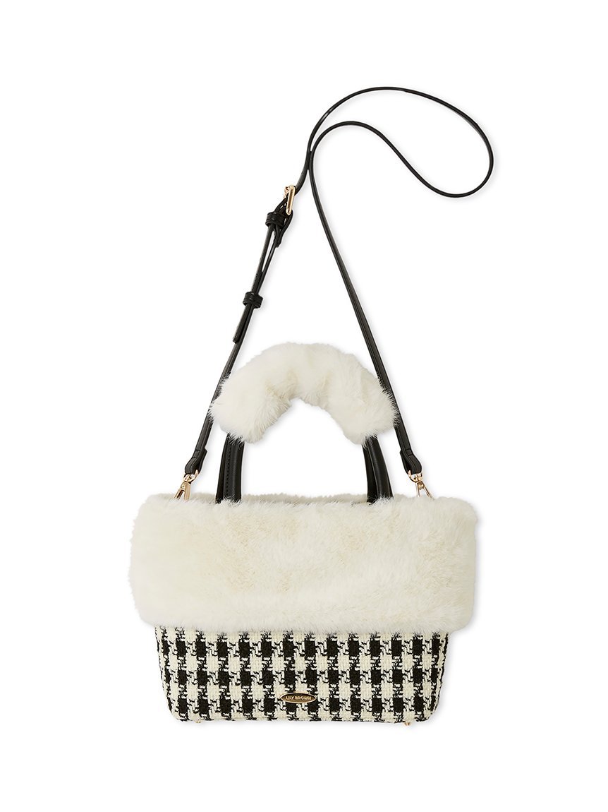 LILY BROWN｜エコファーコンビマルチウェイトート | Rakuten Fashion