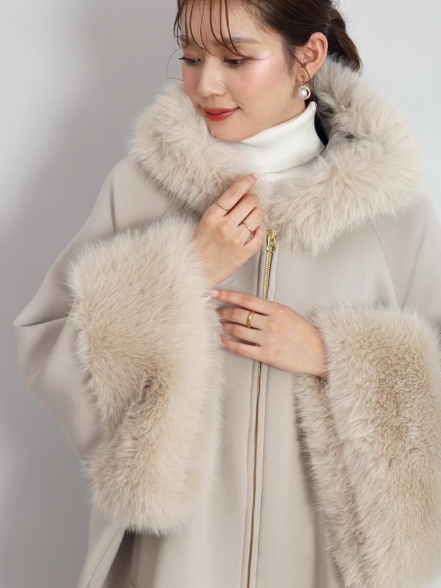 Vin｜エコファーポンチョアウター | Rakuten Fashion(楽天ファッション