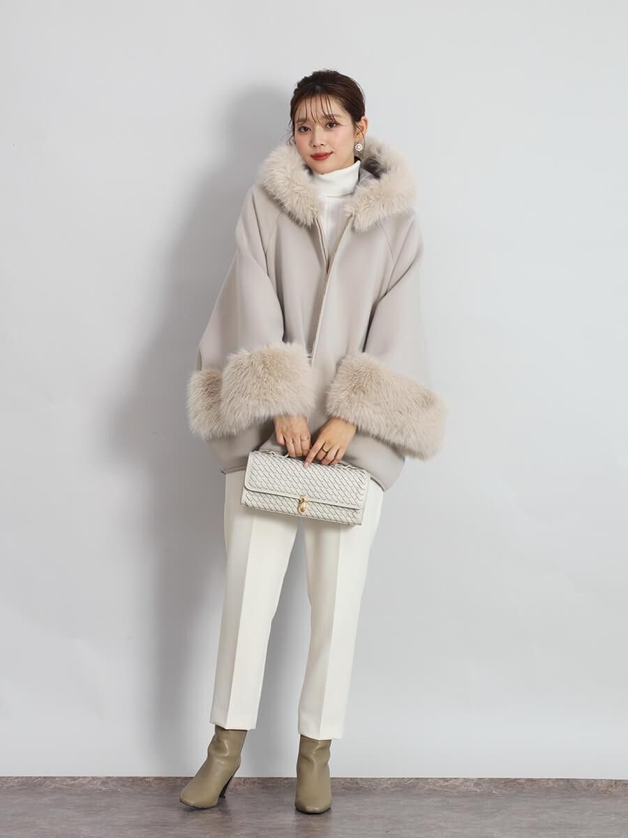 Vin｜エコファーポンチョアウター | Rakuten Fashion(楽天ファッション