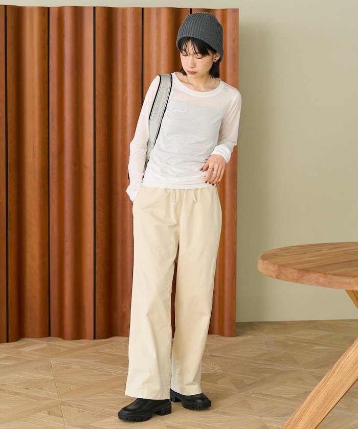 FREAK'S STORE｜ツイル イージーストレートパンツ<セットアップ対応