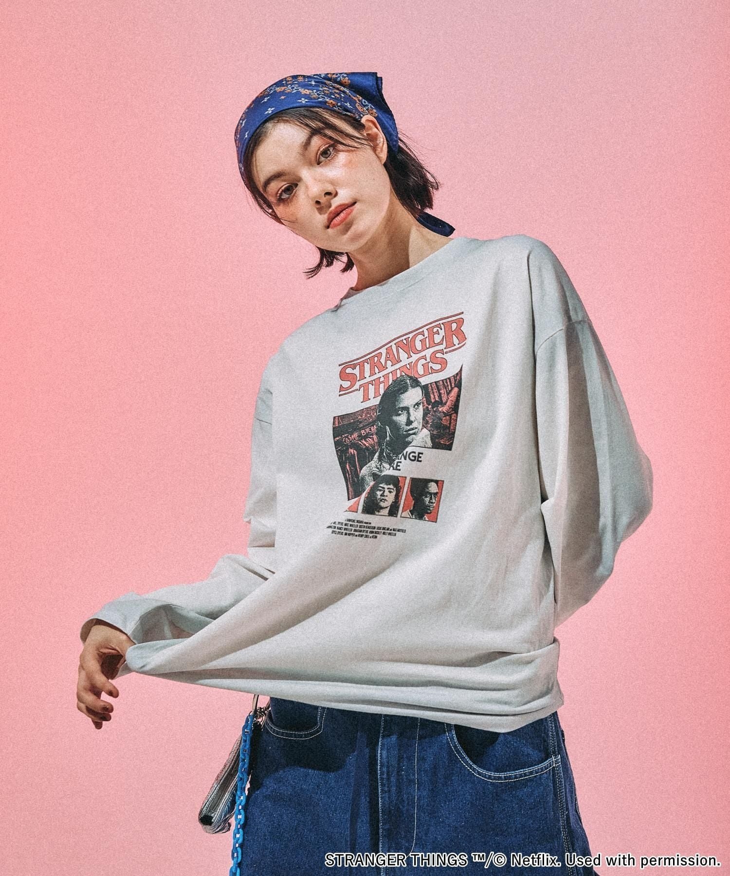 niko and ｜【STRANGER THINGS】コラボ スプレーアソートロングT