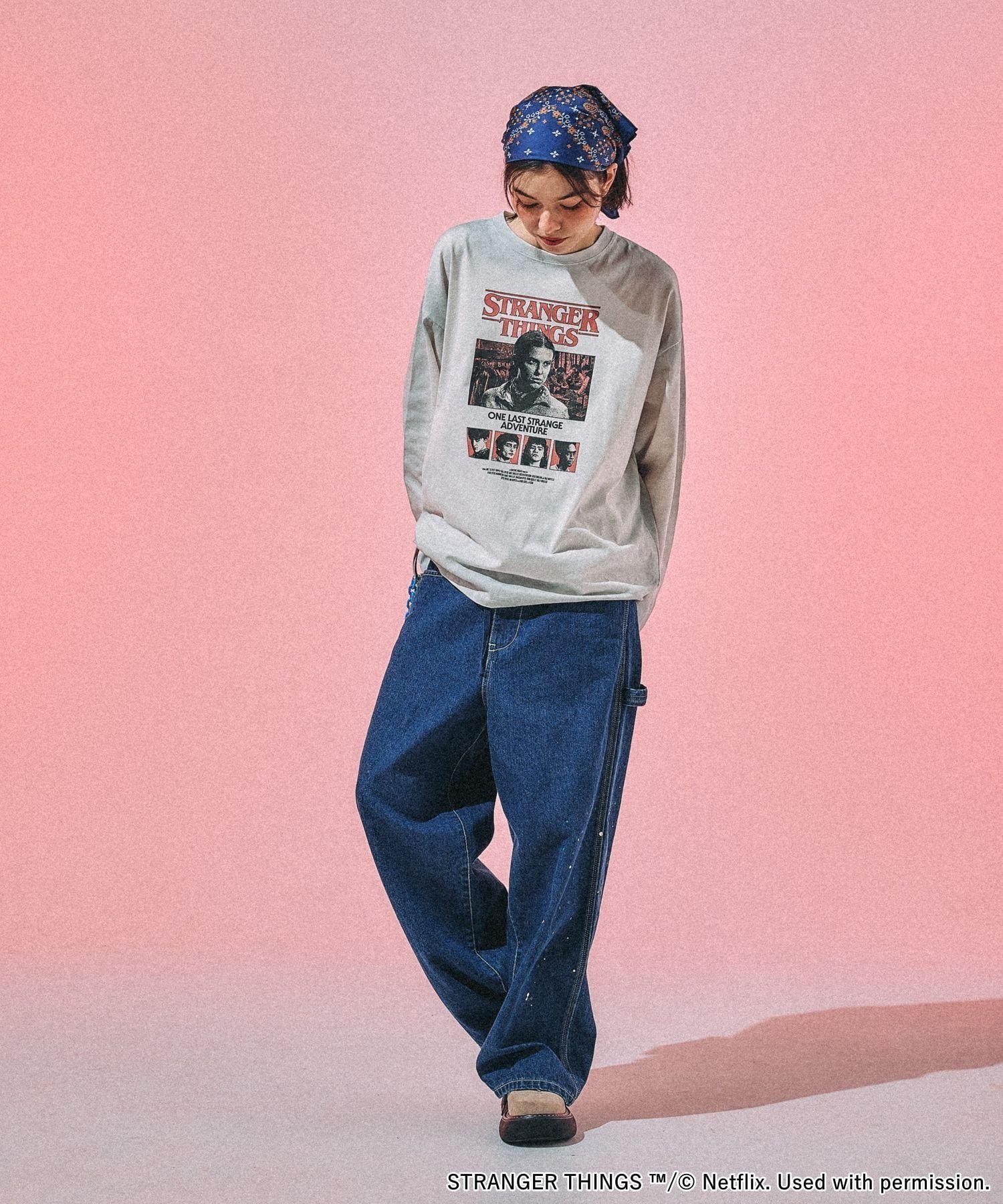 niko and ｜【STRANGER THINGS】コラボ スプレーアソートロングT