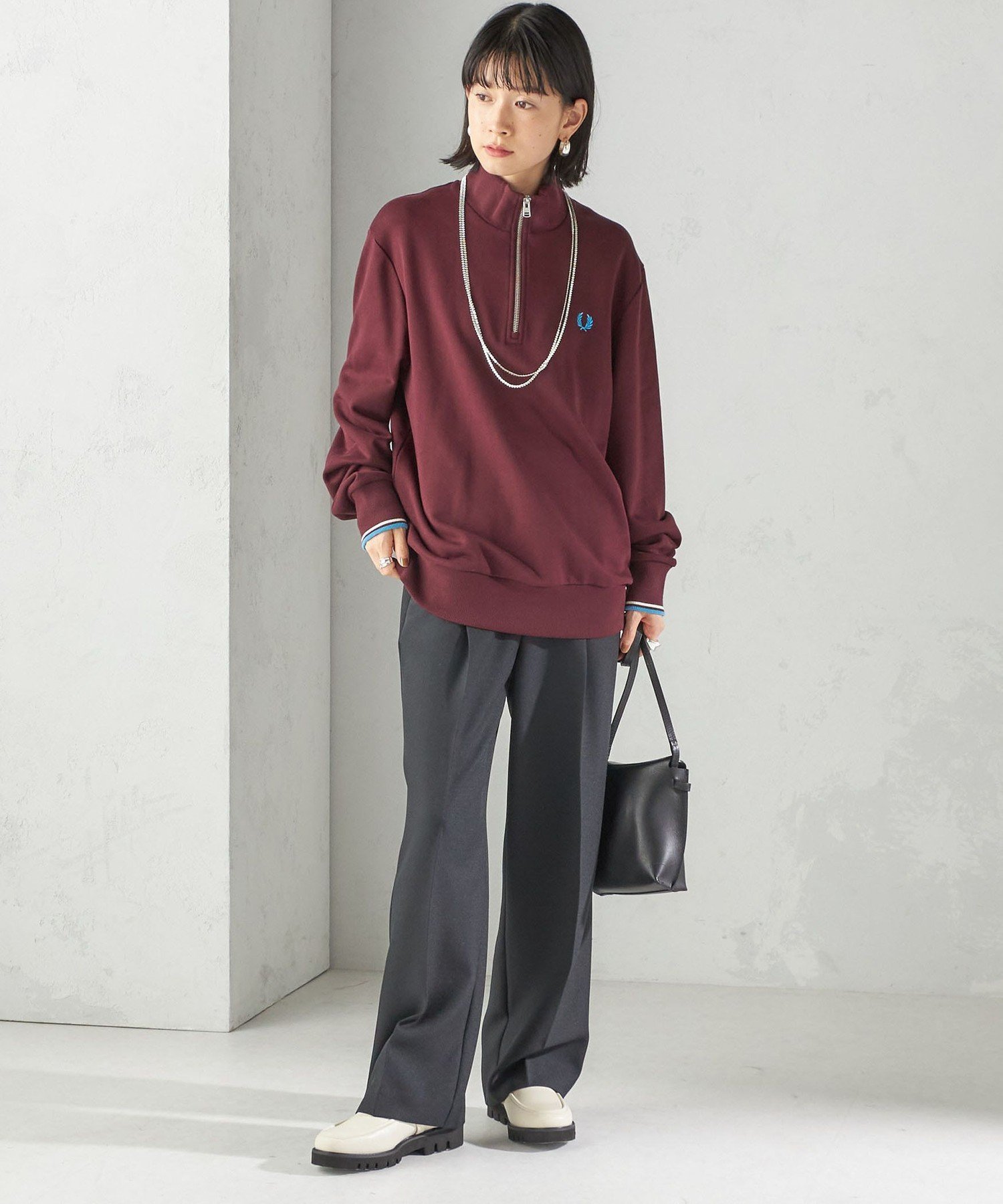 SHIPS｜FRED PERRY: M3574 HALF ZIP SHIRT | Rakuten Fashion(楽天