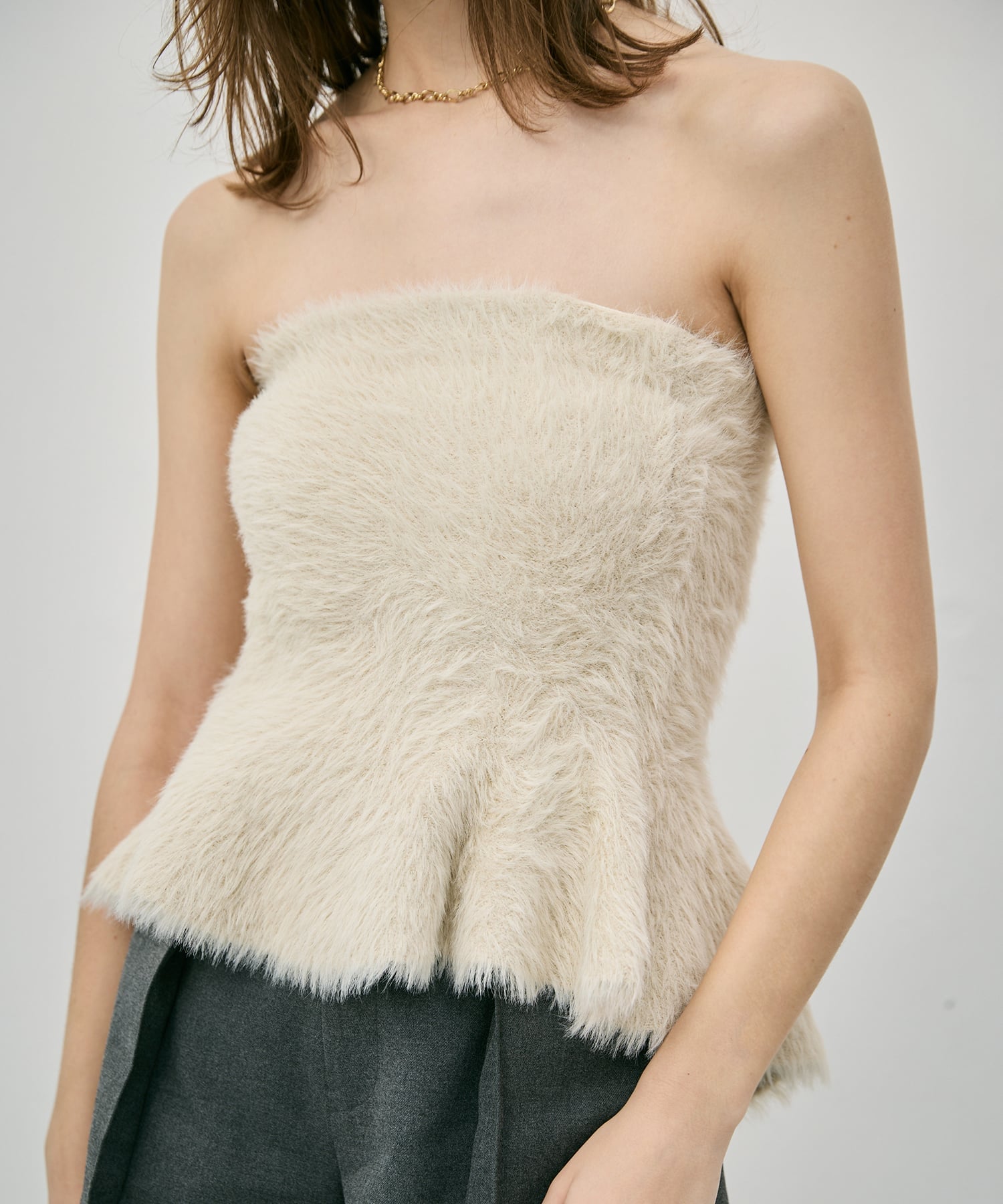 EIMY ISTOIRE｜フェザーペプラムニットカーディガンセット | Rakuten