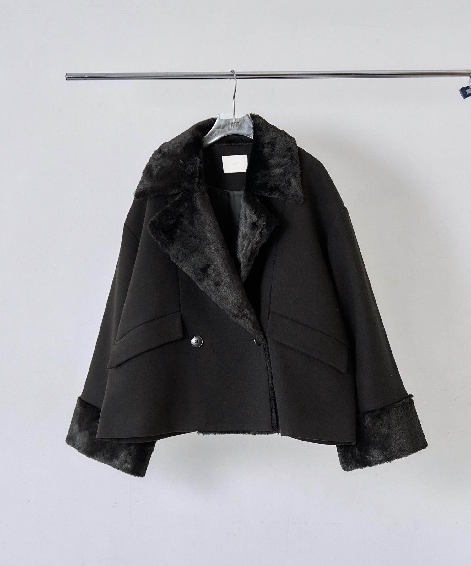 HARE｜ウーリーテックフェイクファーショートコート | Rakuten Fashion