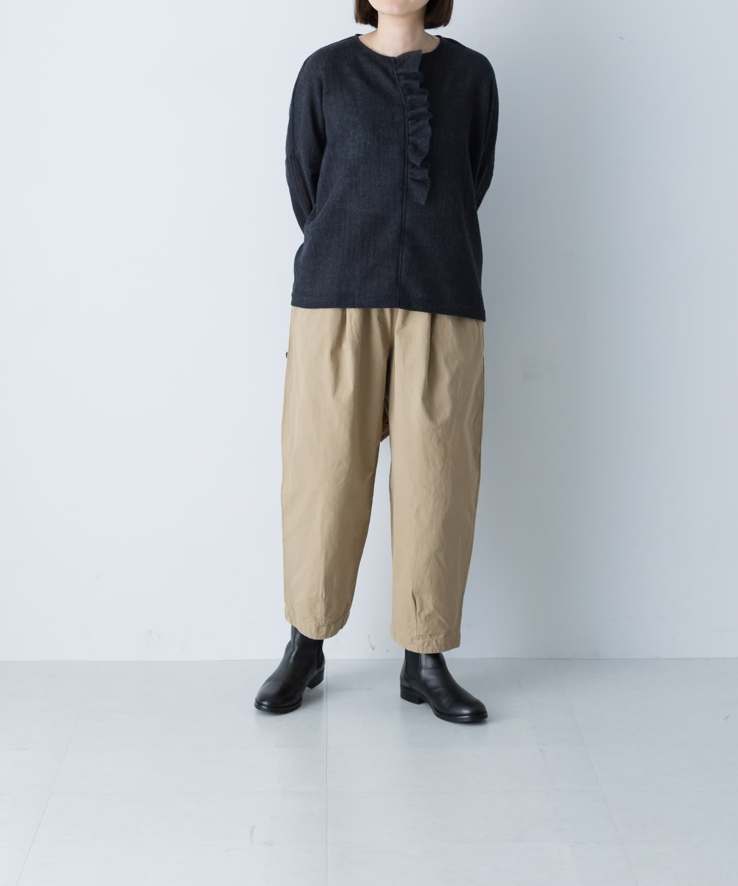 かぐれ｜ウールワイドフリルプルオーバー | Rakuten Fashion(楽天