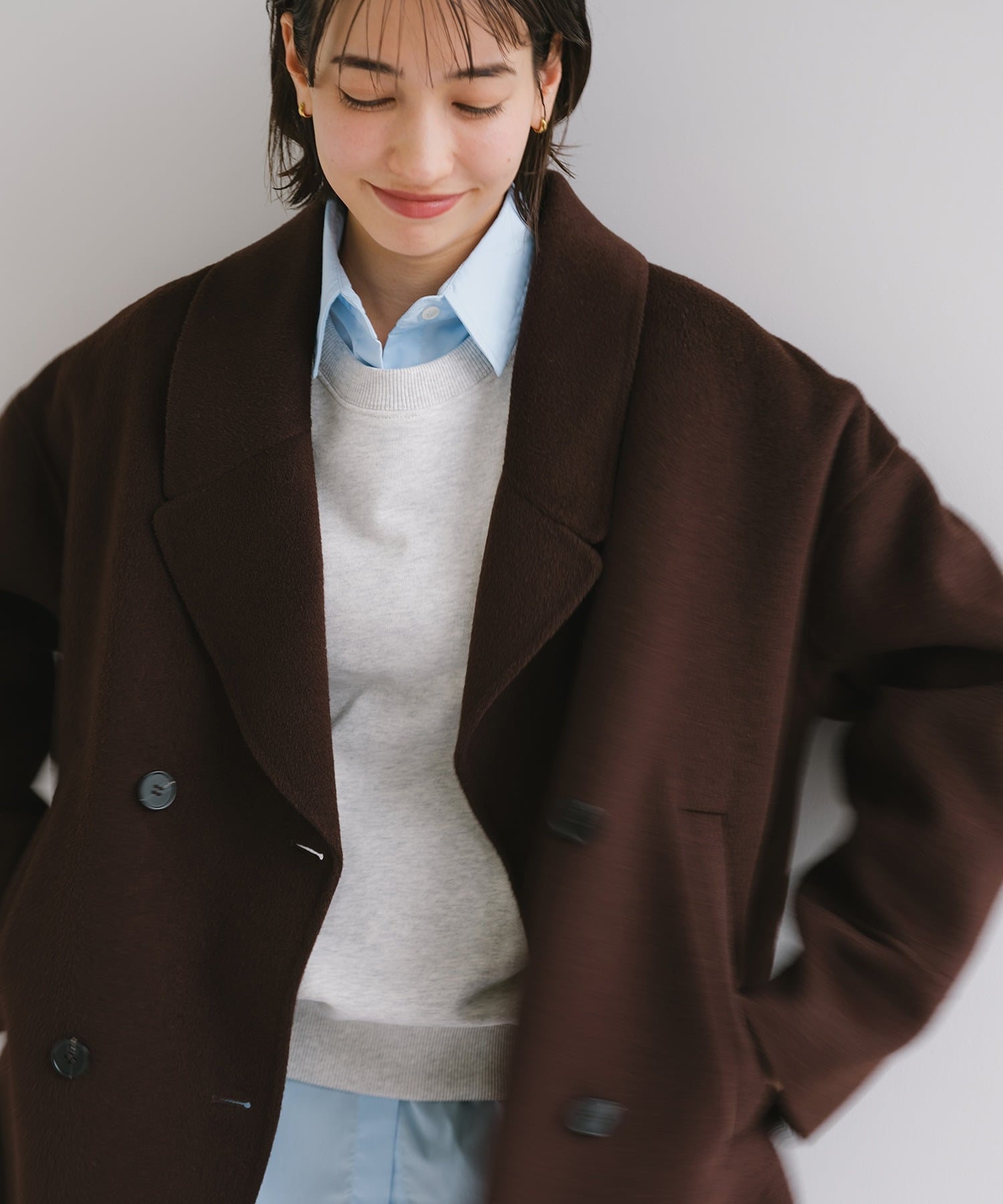 andme｜リバー ピーコート evernavy エバーネイビー | Rakuten Fashion