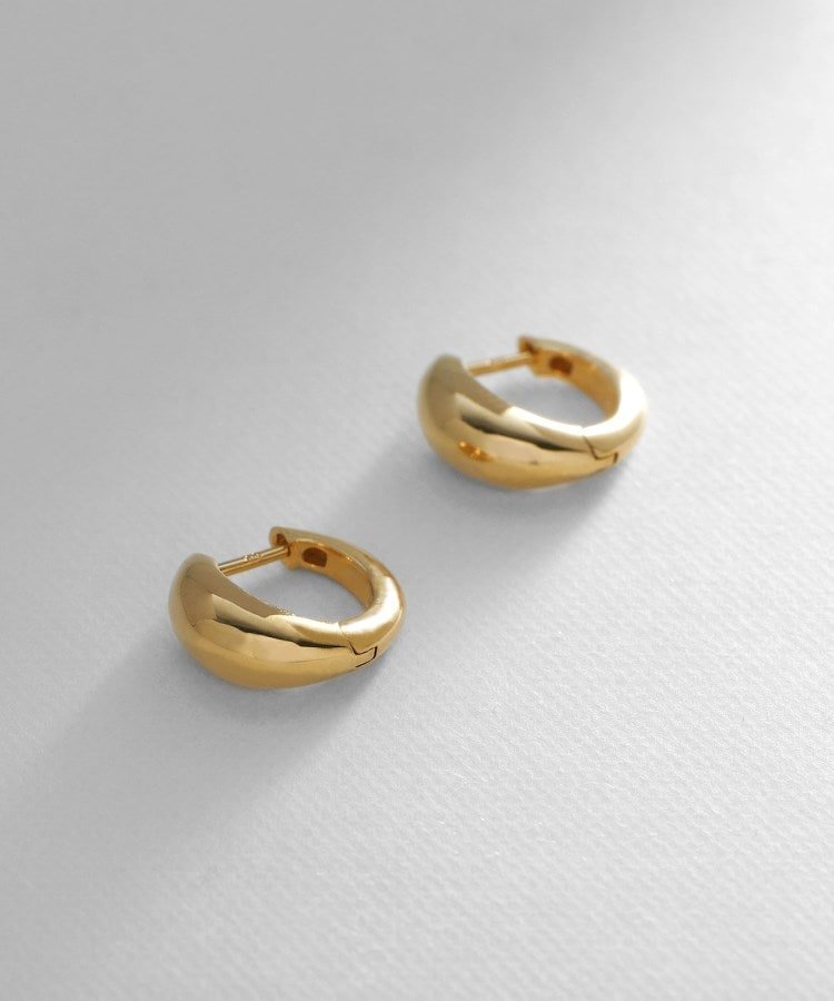 COCOSHNIK ONKITSCH｜シルバー ハギーフープ マーキスピアス GP