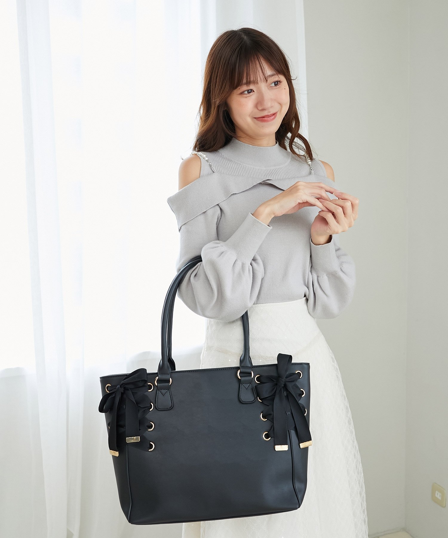 MAJESTIC LEGON｜サイドレースアップトート | Rakuten Fashion(楽天