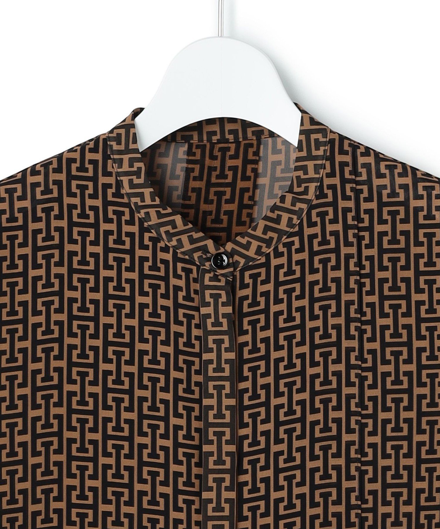 ICB｜【30th ANNIVERSARY】 モノグラムプリントシフォン バンドカラー