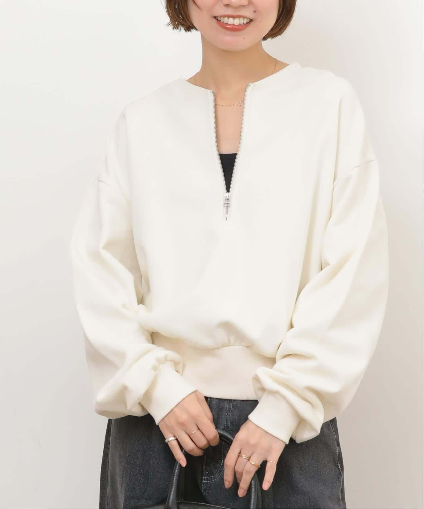 JOURNAL STANDARD relume｜《WEB限定》ハーフジップノーカラー