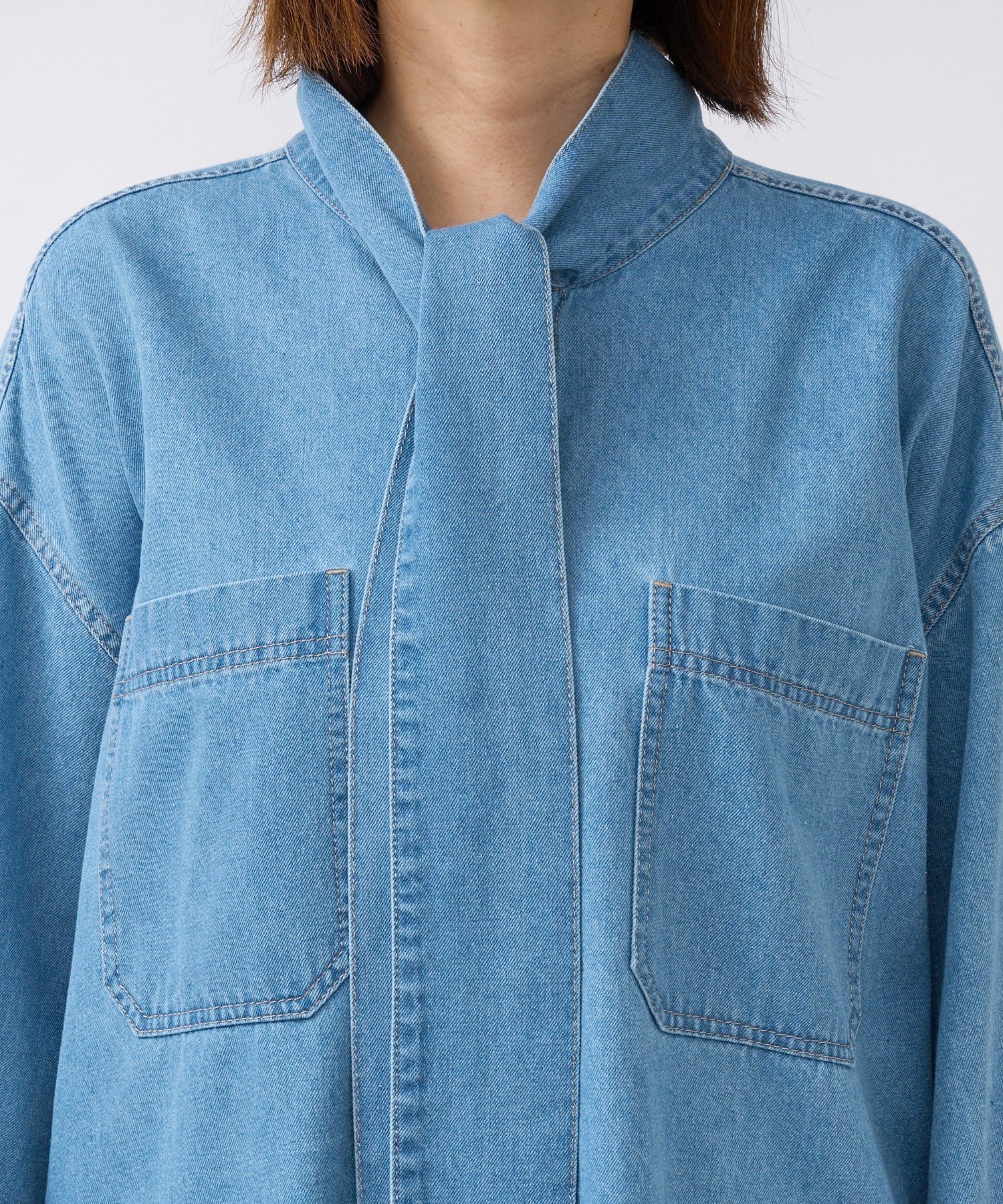 RIVE DROITE｜【新色追加/抜け感】デニムボウタイシャツ | Rakuten