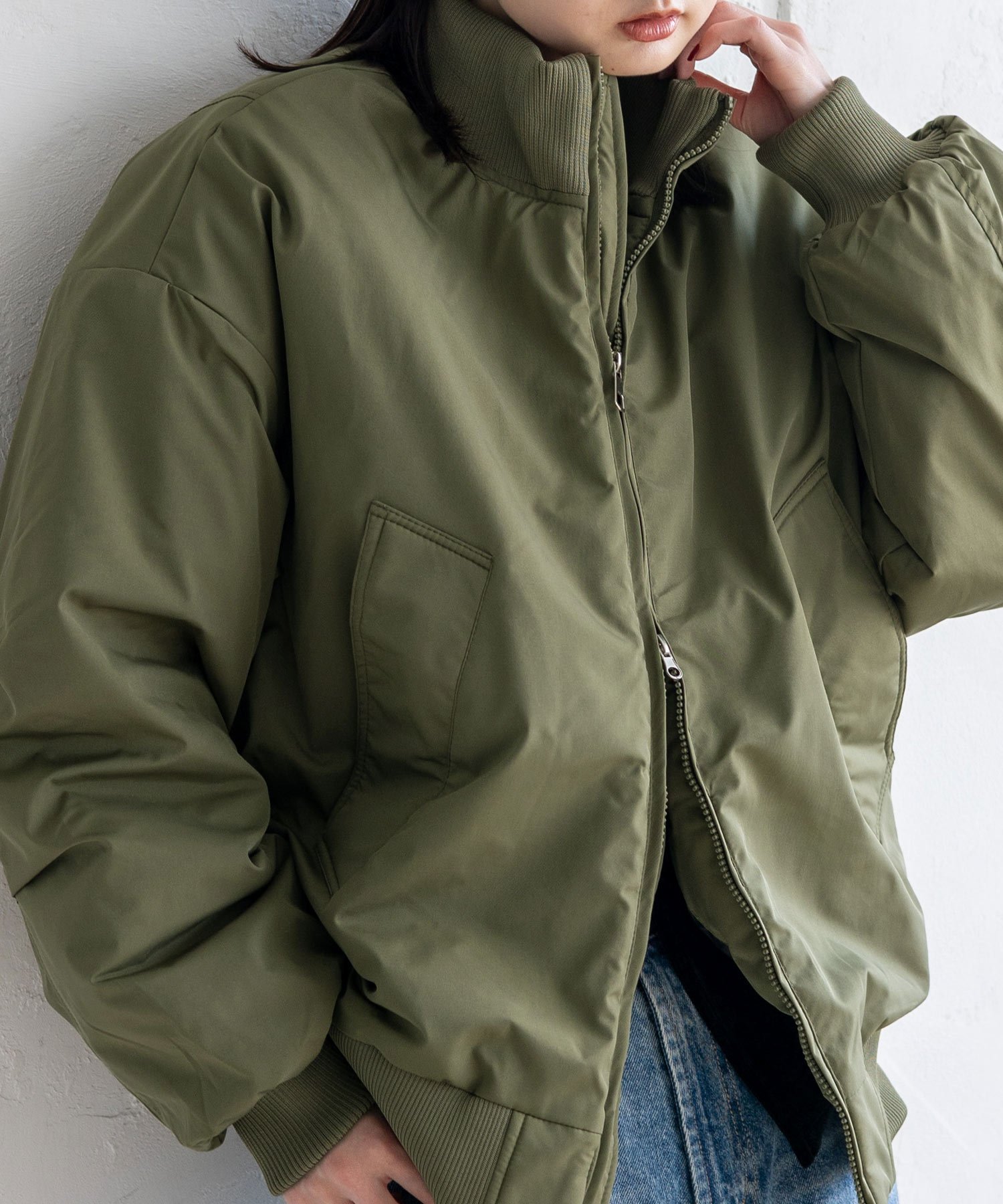 VitaFelice｜中綿ダブルジップブルゾン MA-1 | Rakuten Fashion(楽天