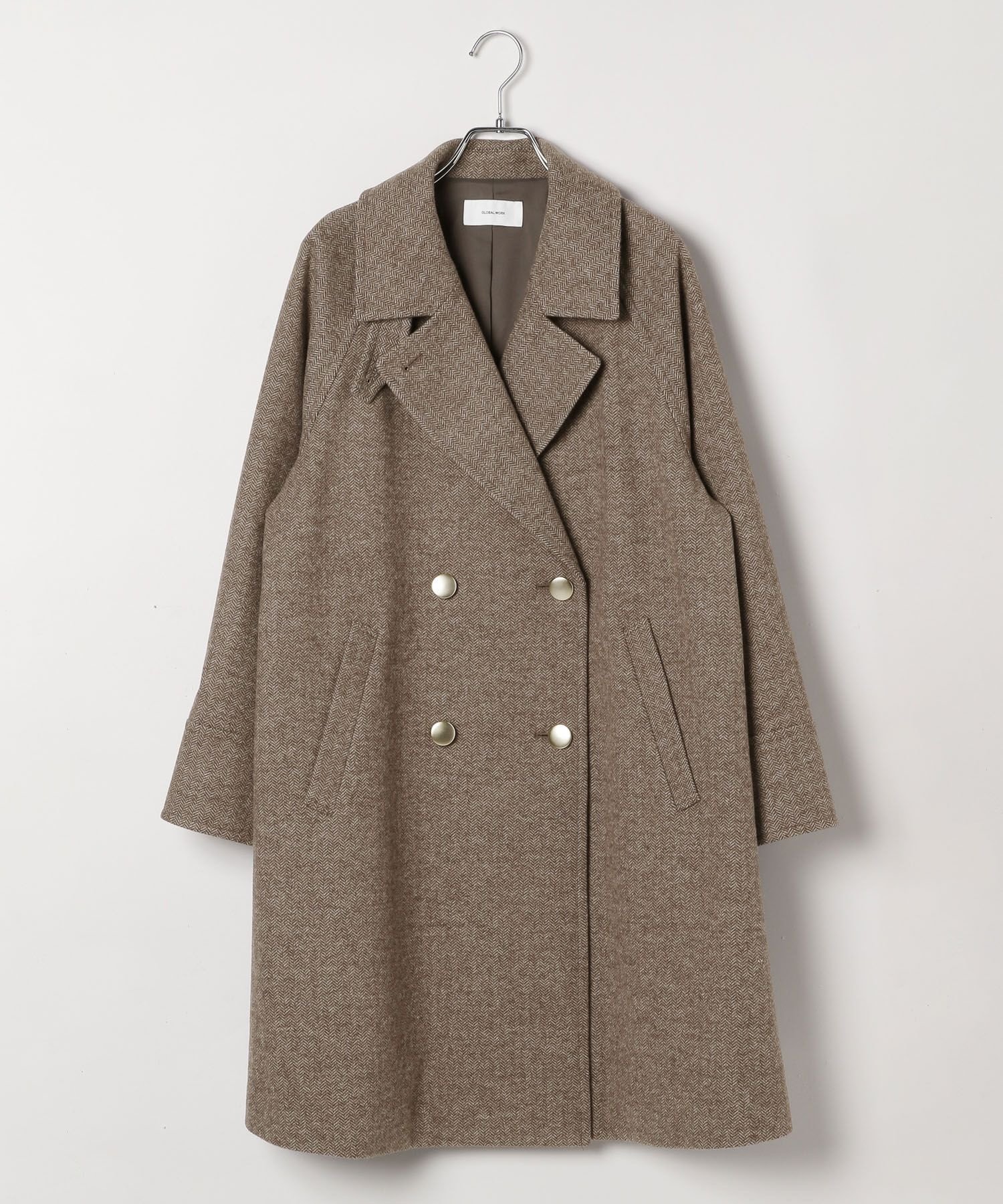 GLOBAL WORK｜軽やかストレッチ襟2WAYコート/499666 | Rakuten Fashion