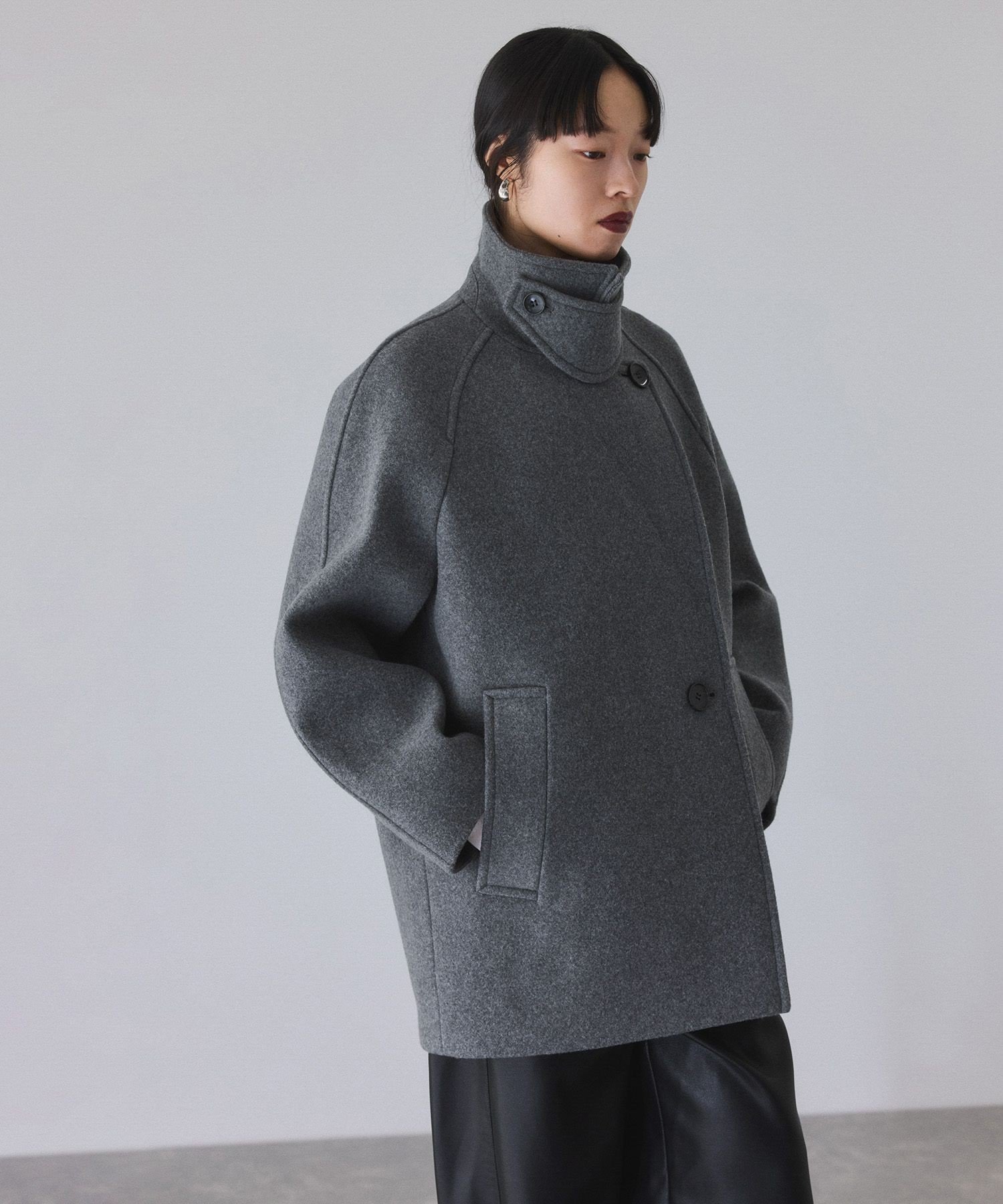 ADAM ET ROPE'｜ウールボンディングミドルコート | Rakuten Fashion