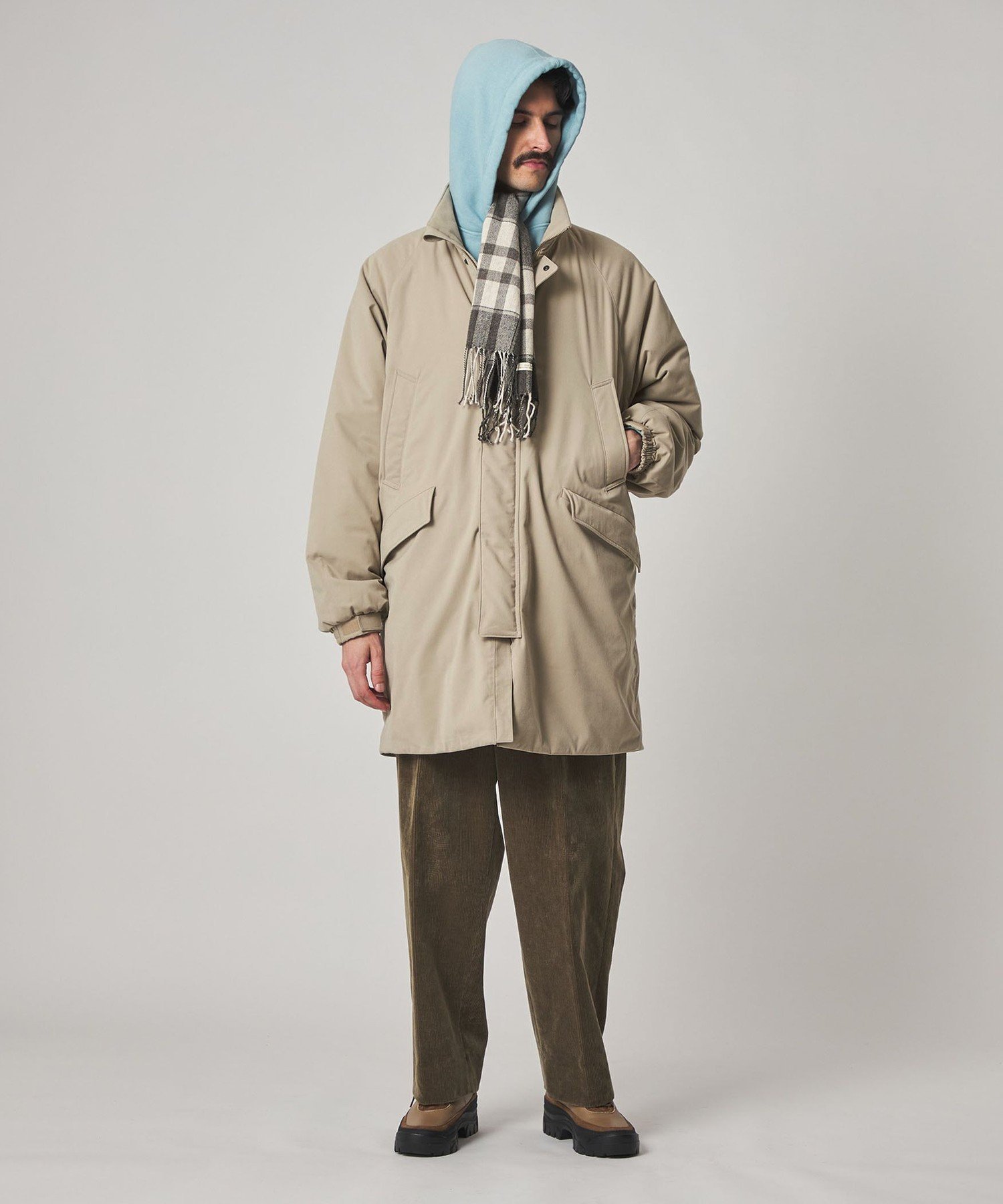 ＜Steven Alan＞ パデット スタンド コート　オリーブ　XL Steven Alan（スティーブンアラン）の「＜Steven Alan＞ パデット