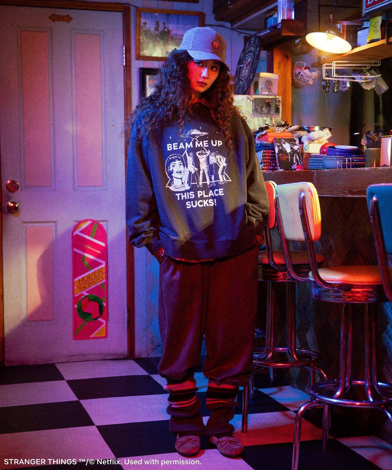 Green Parks｜□STRANGER THINGS×MINNETONKA フェイクスウェードパンツ