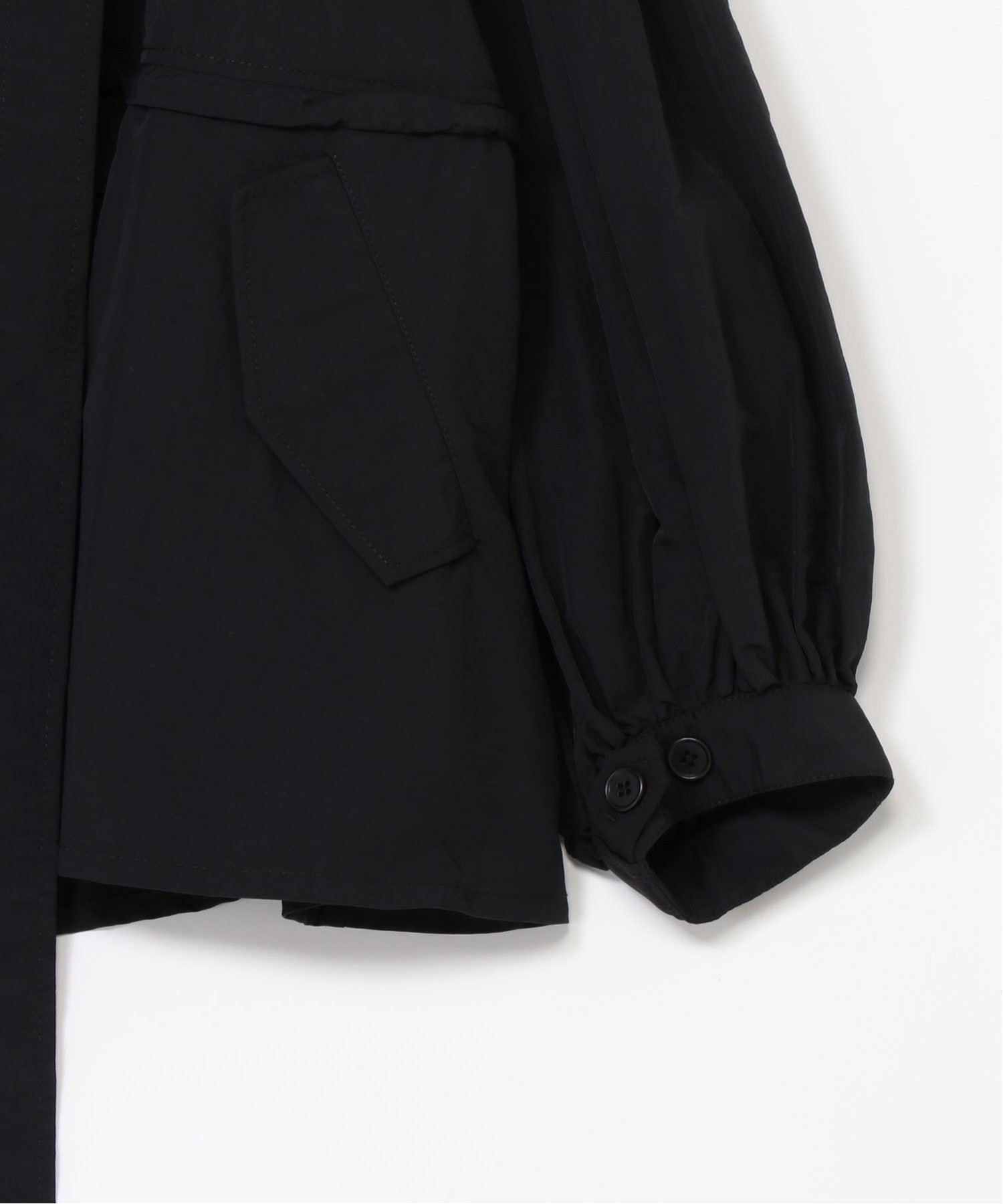 MEGMIURA｜MEGMIURA WARDROBE/(U)Pin tuck Nylon Short Mods coat
