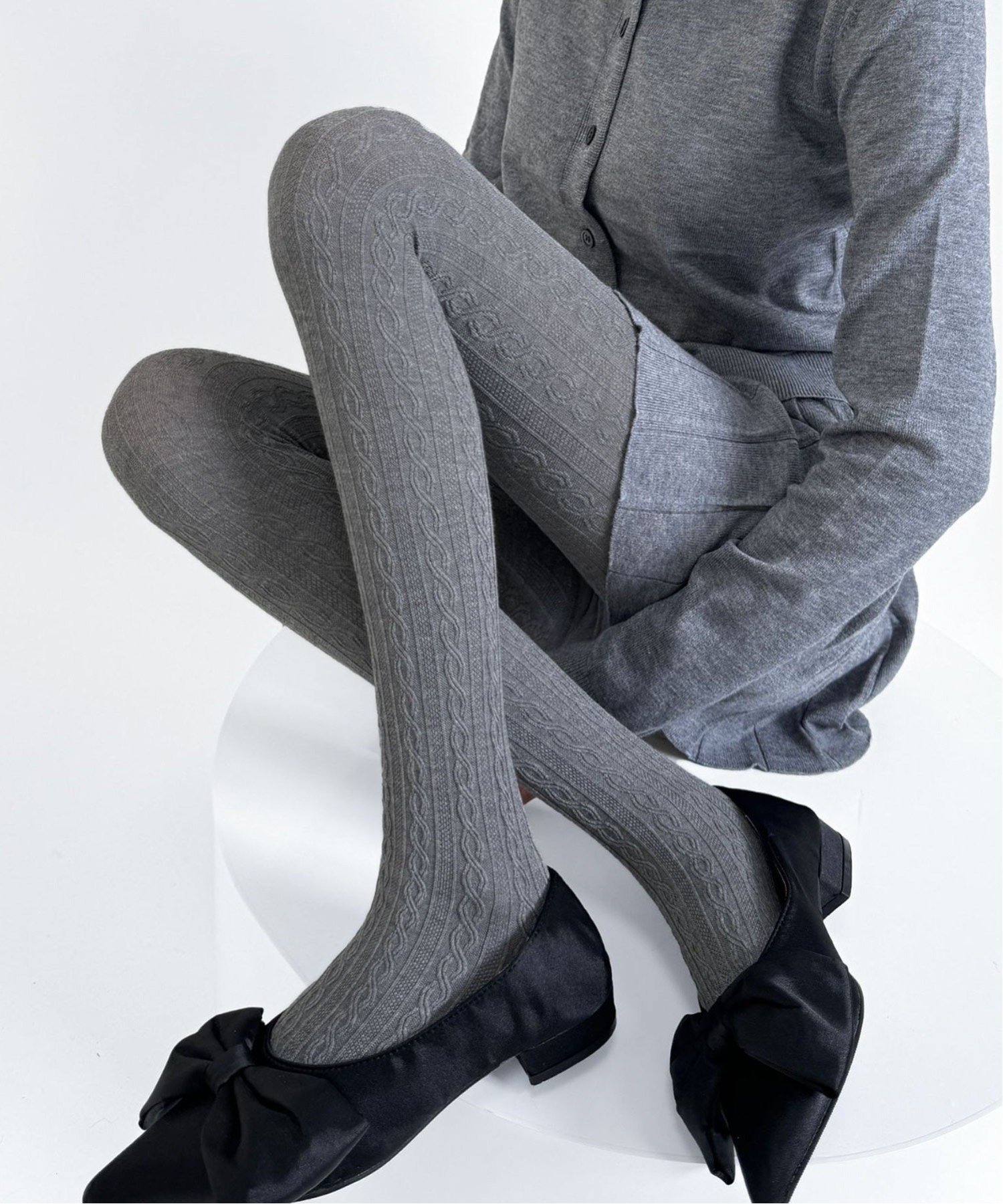 CERCA｜Nia/(W)Nia(ニア)/レースデザイン コットンタイツ | Rakuten