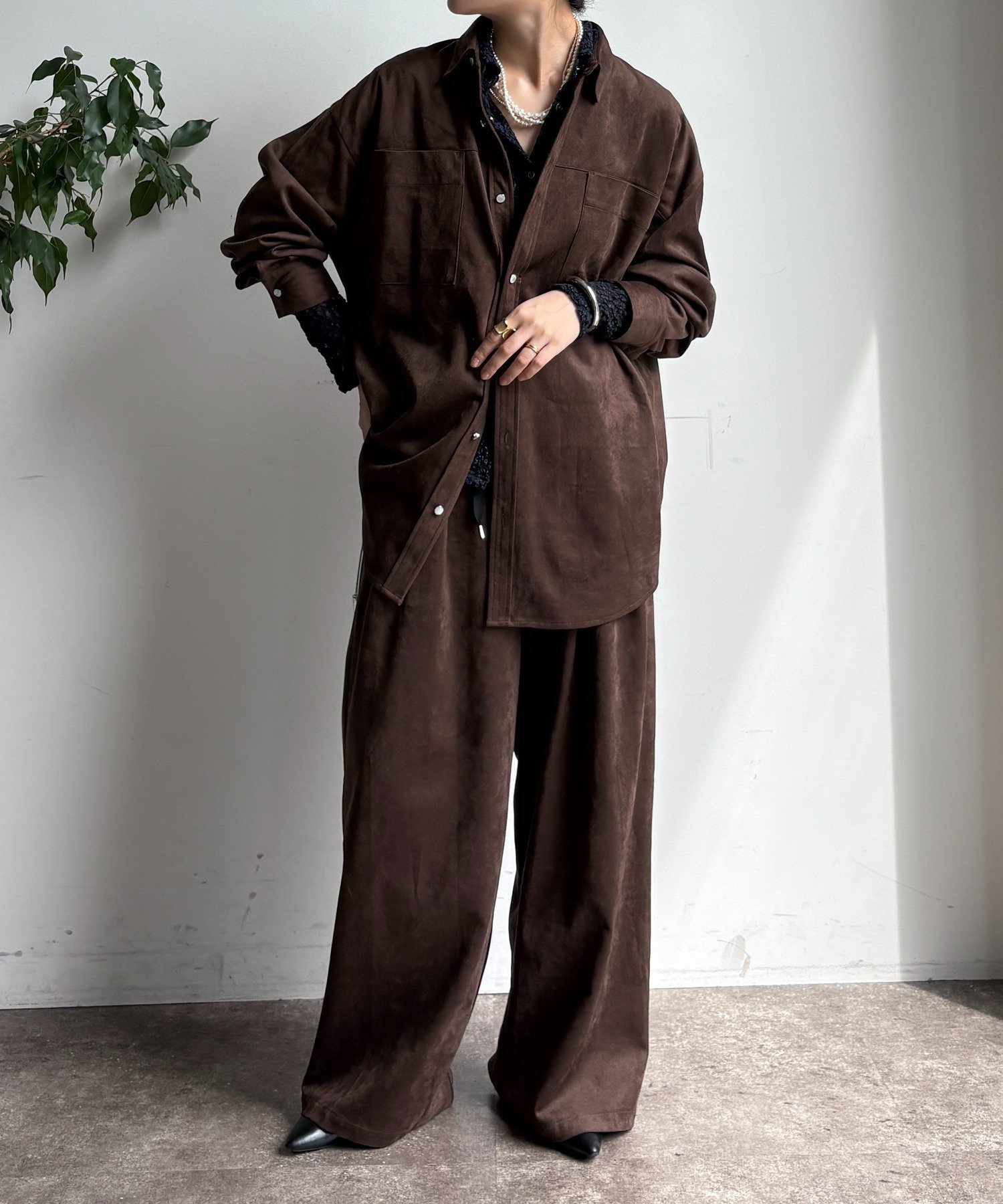 DOUDOU｜スウェードシャツ | Rakuten Fashion(楽天ファッション／旧