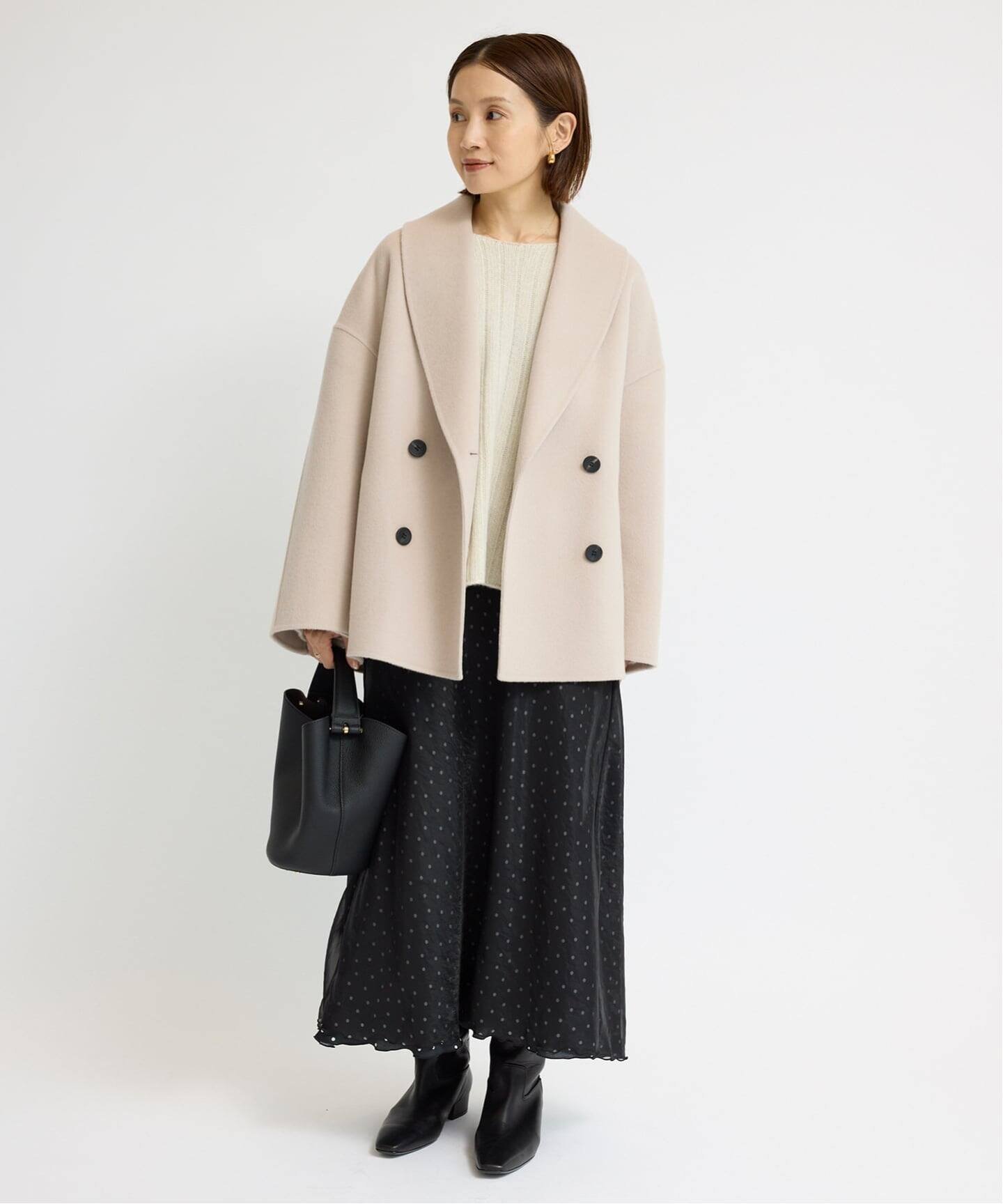 IENA｜《追加》Super160 ショールカラーハーフコート | Rakuten