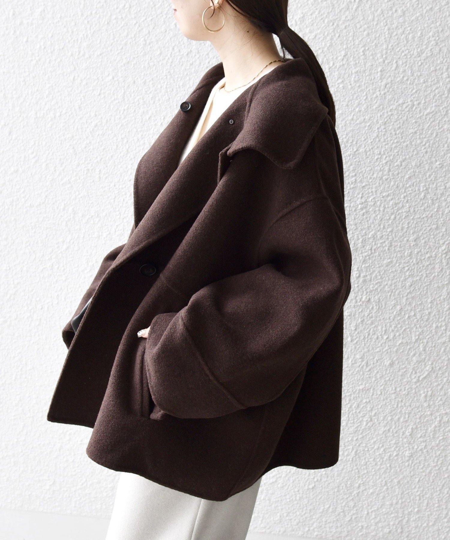 SHIPS｜【WEB限定】SHIPS any: リバー スタンドカラー ポンチョ