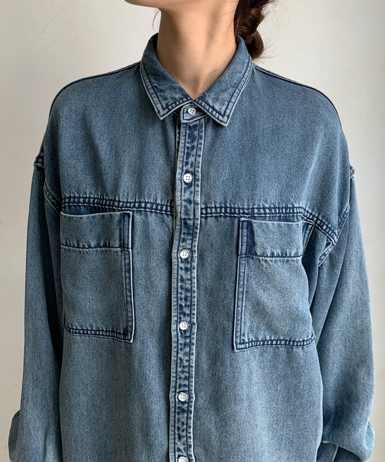 DOUDOU｜リヨセルデニムポケットシャツ | Rakuten Fashion(楽天