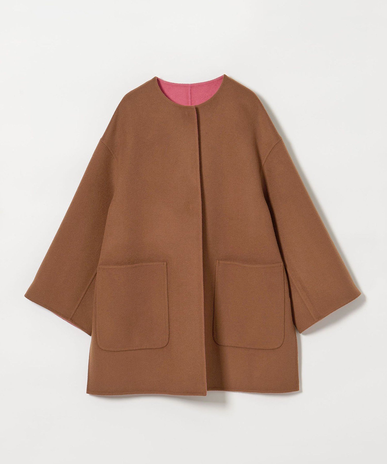 UNITED ARROWS｜バイカラー リバー ミドルコート | Rakuten Fashion