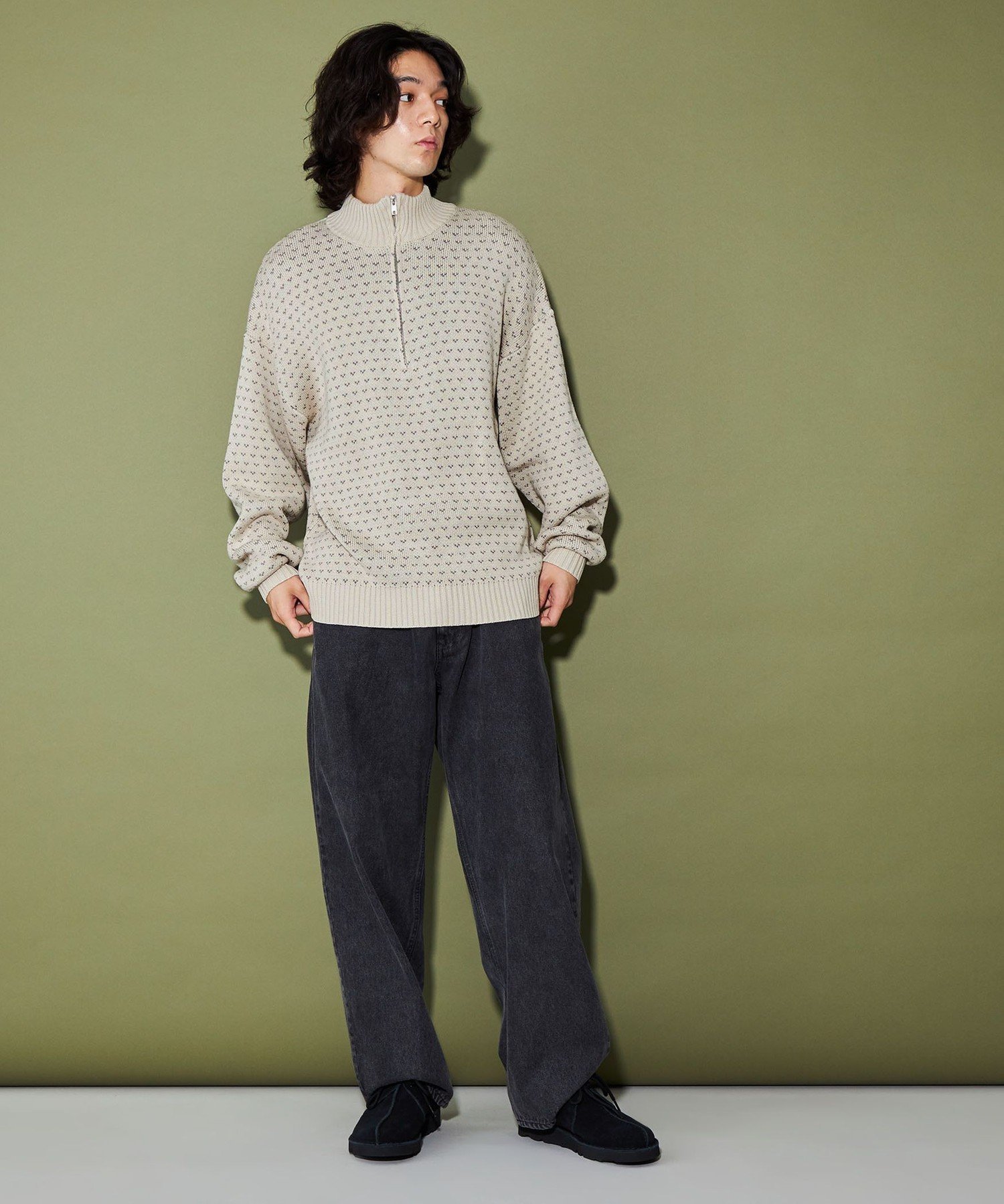 【希少】brooks brothers バーズアイ　ハーフジップニット BROOKS BROTHERS（ブルックスブラザーズ）の「イングリッシュリブ