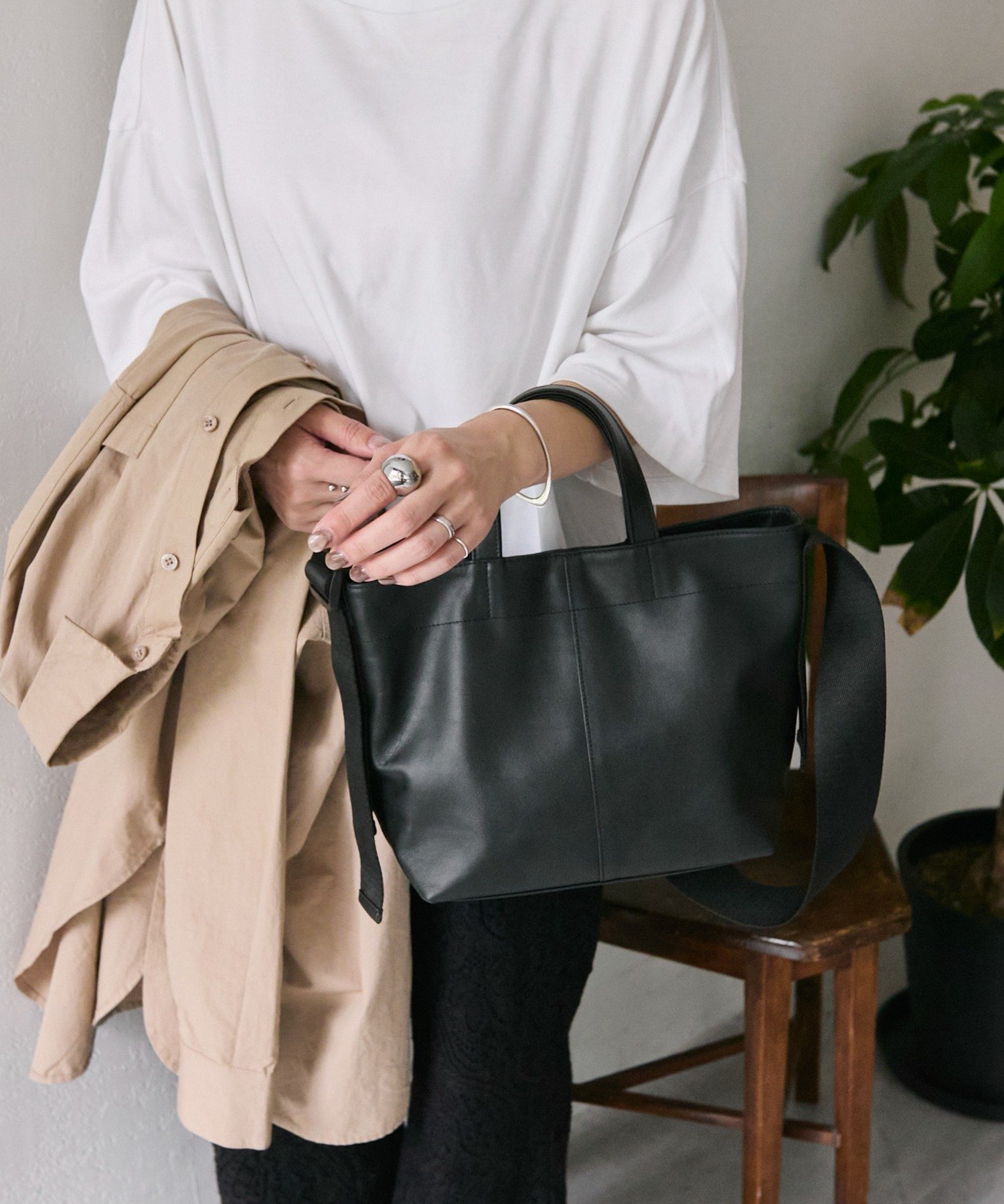 ear PAPILLONNER｜ワイドテープトートバッグM | Rakuten Fashion(楽天