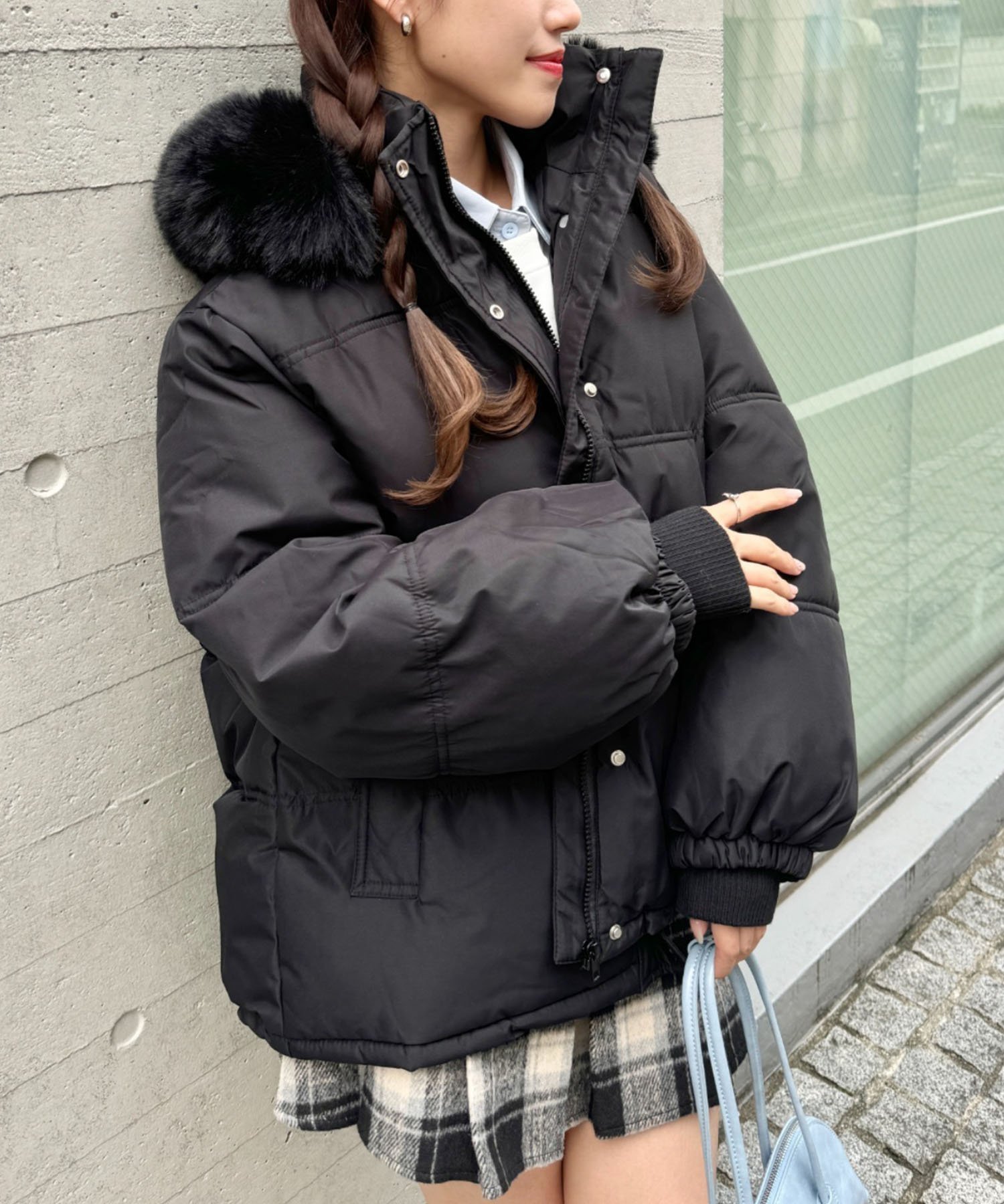 Outfitter lab｜ボリュームフェイクファーフードパデッドジャケット