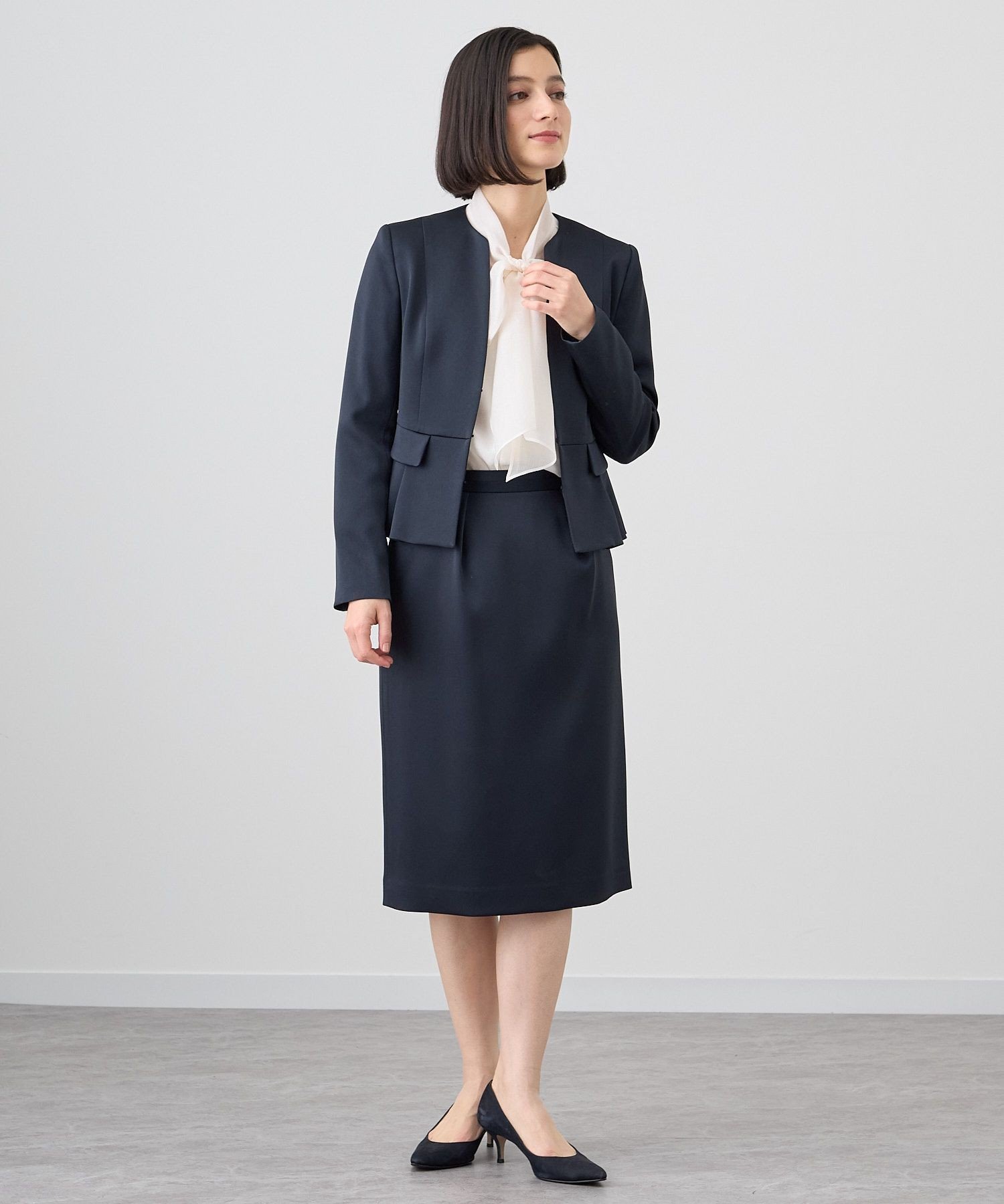 ANAYI｜【Eternal Line 2024】トリアセサテンペプラム ジャケット