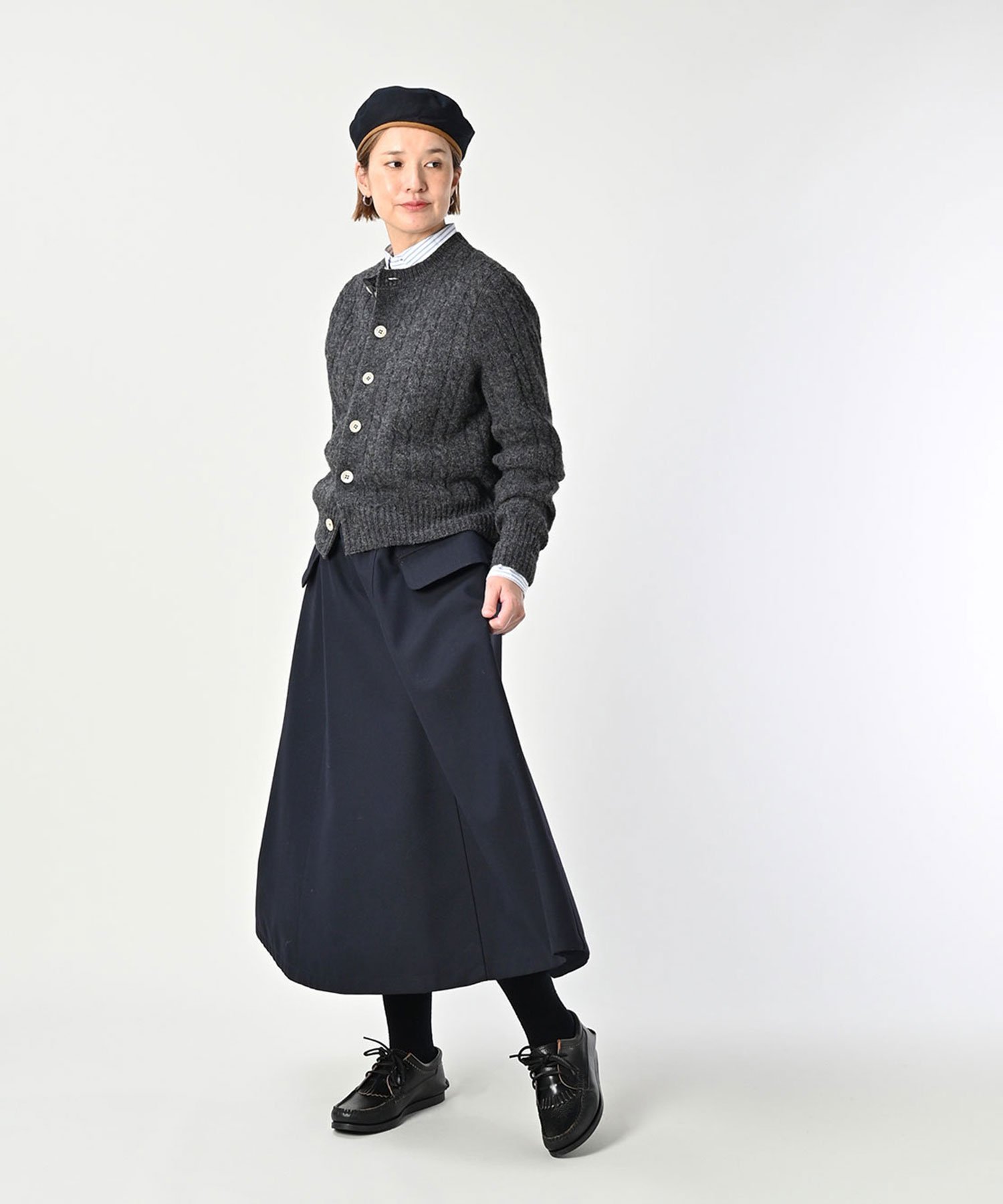 45R｜シェットランドケーブル縮絨のカーディガン | Rakuten Fashion