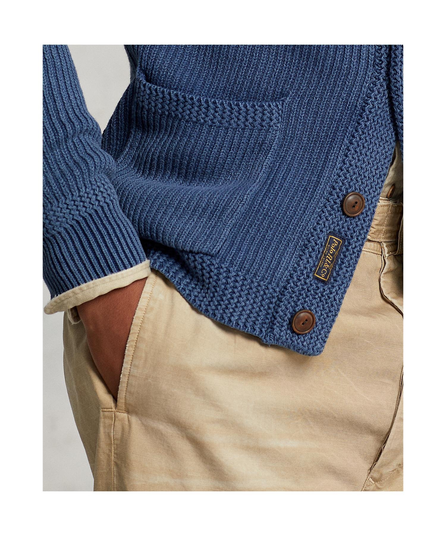 RALPH LAUREN｜コットン ショールカラー カーディガン | Rakuten