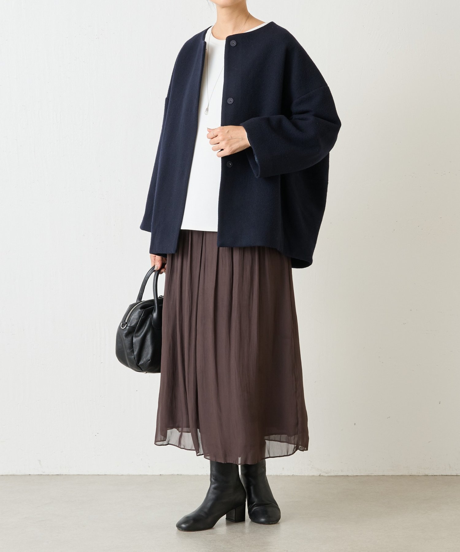 BEARDSLEY｜後ろぷっくりウールショートコート | Rakuten Fashion(楽天