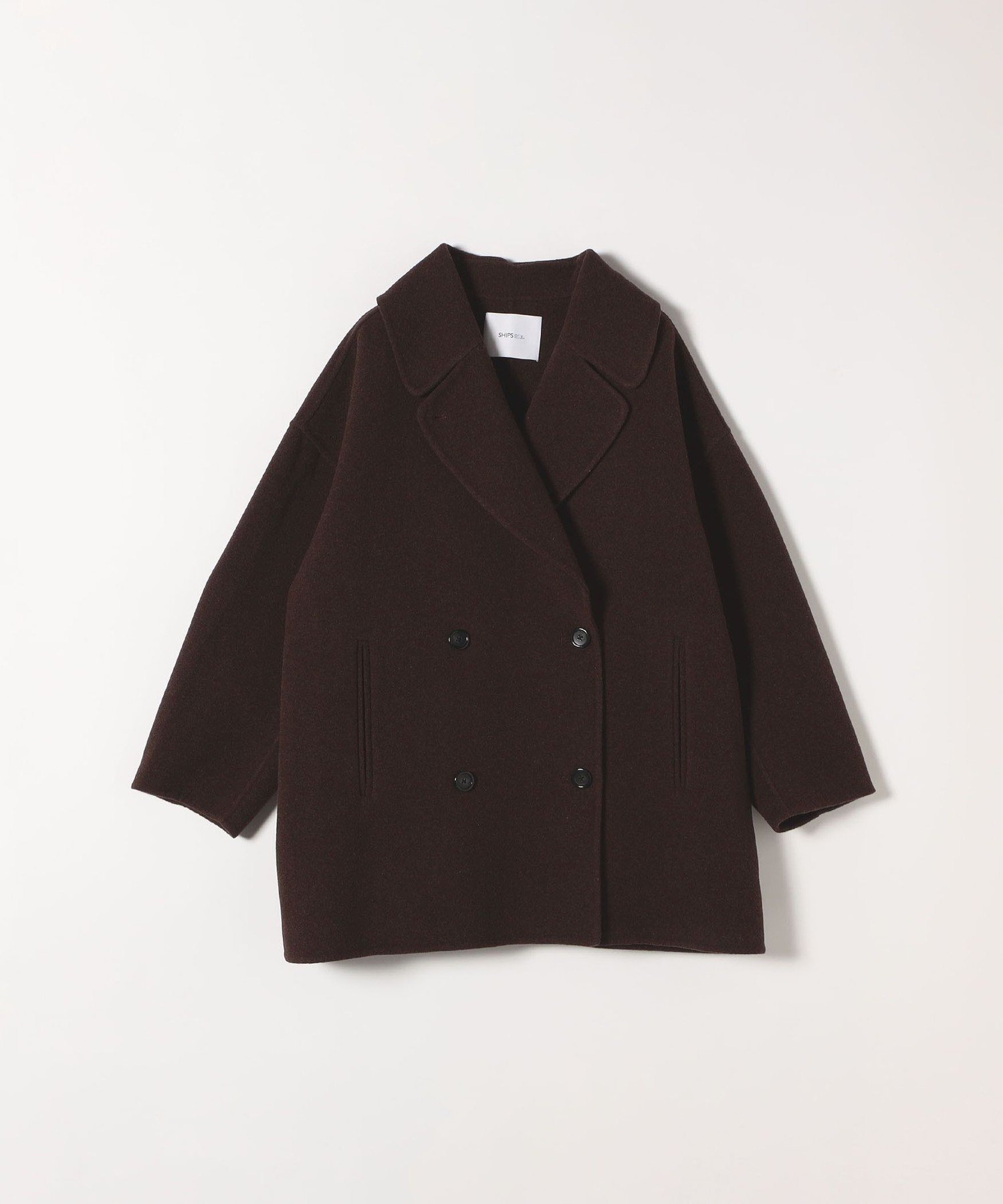 SHIPS｜SHIPS any: リバー ダブル テーラード ミドル コクーン コート