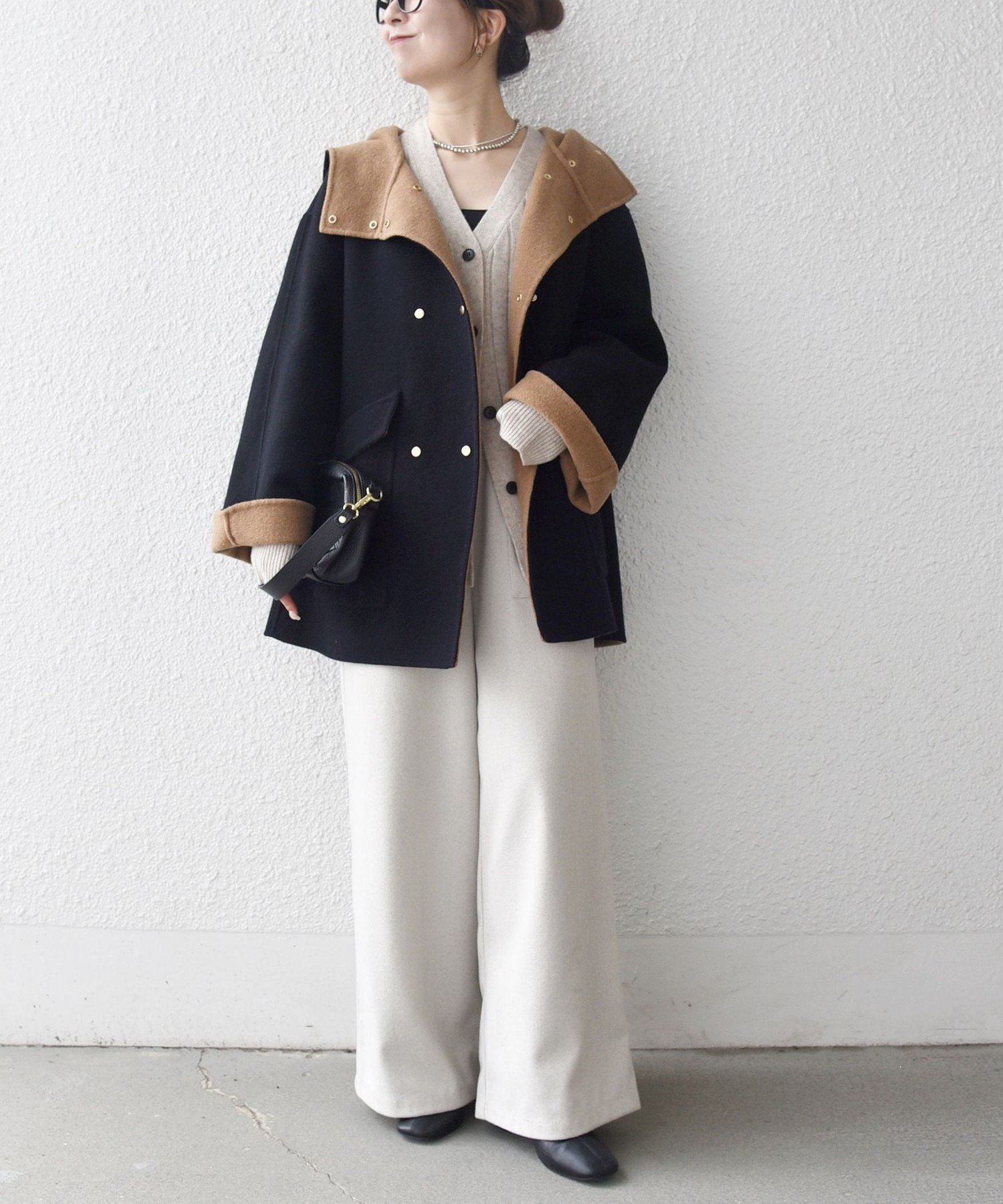 SHIPS｜SHIPS any: リバー フーデッド Aライン ミドル コート