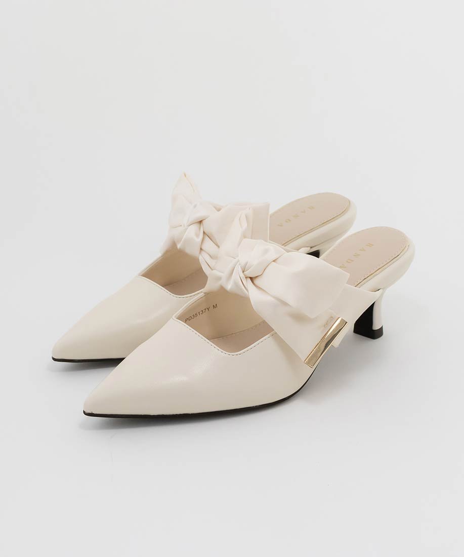 RANDA｜ビッグサテンリボンミュール | Rakuten Fashion(楽天