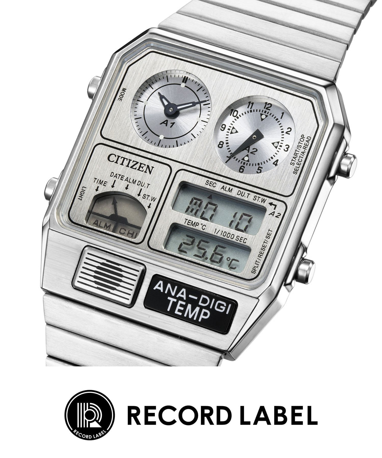 CITIZEN｜シチズン レコードレーベル アナデジテンプ CITIZEN JG2101