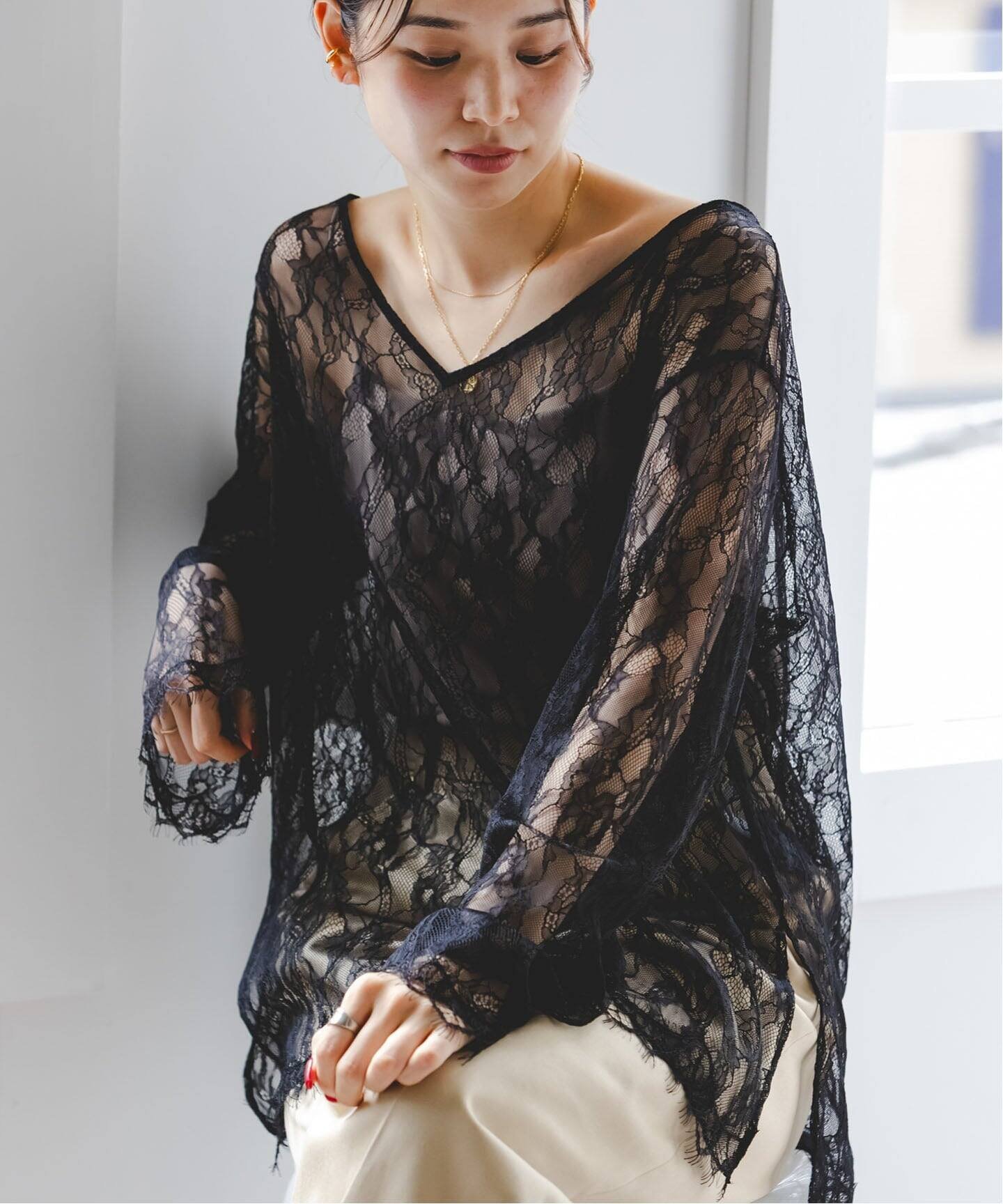 NOBLE｜《追加》サラサシアーレースブラウス | Rakuten Fashion(楽天