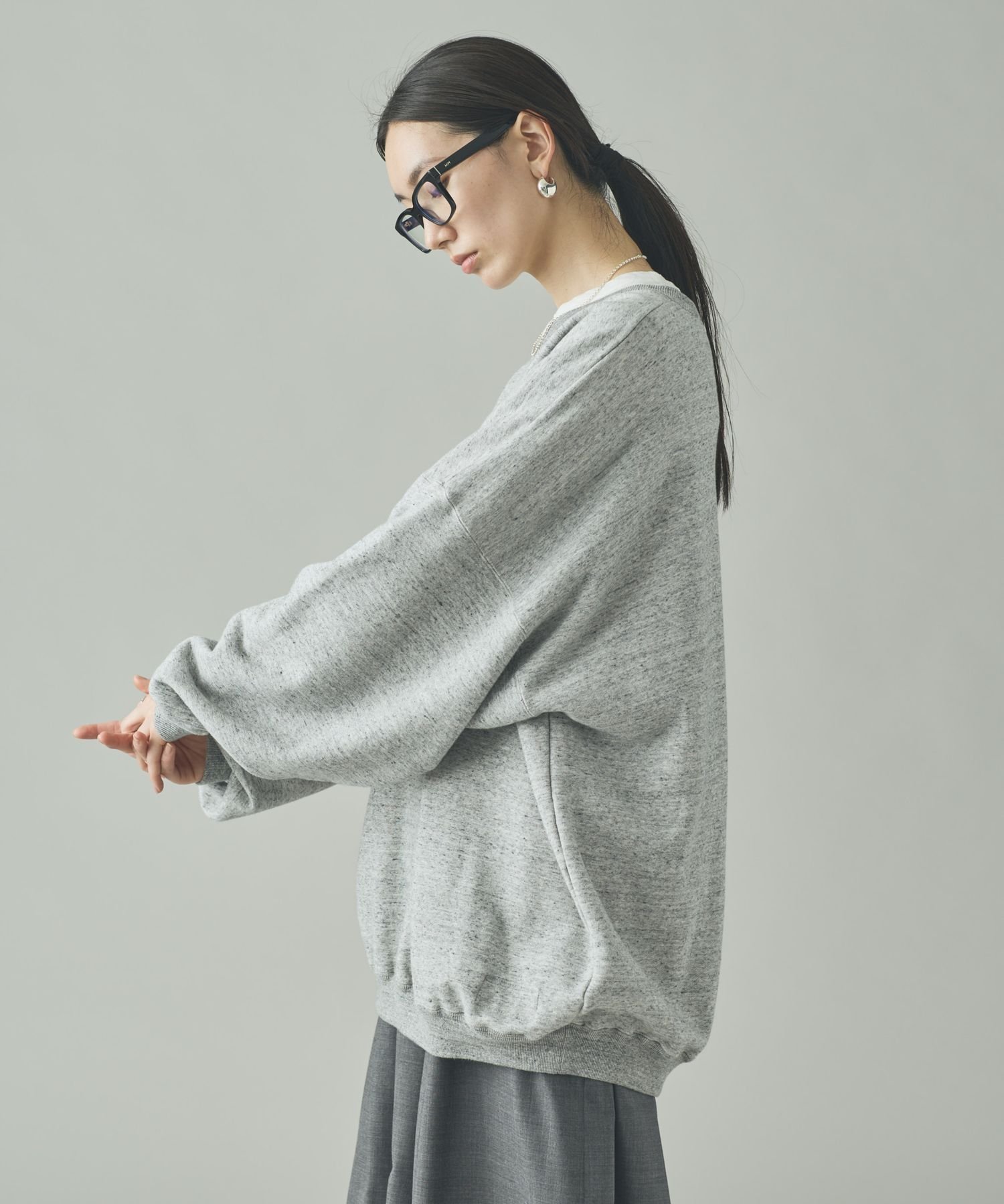 Curensology＆RC フレンチテリービッグトレーナー♢カーキ Curensology｜<&RC>フレンチテリービッグトレーナー | Rakuten Fashion