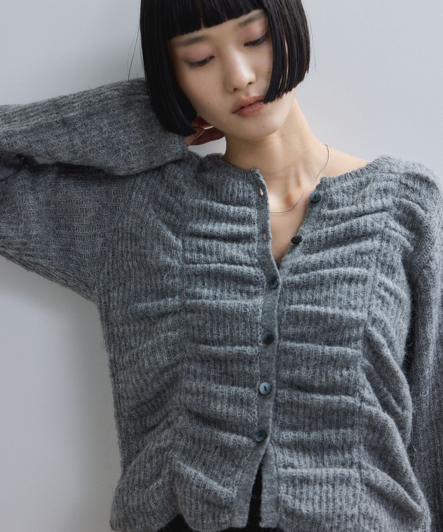 ADAM ET ROPE'｜【WEB限定】ダブルモヘアシャーリングカーディガン