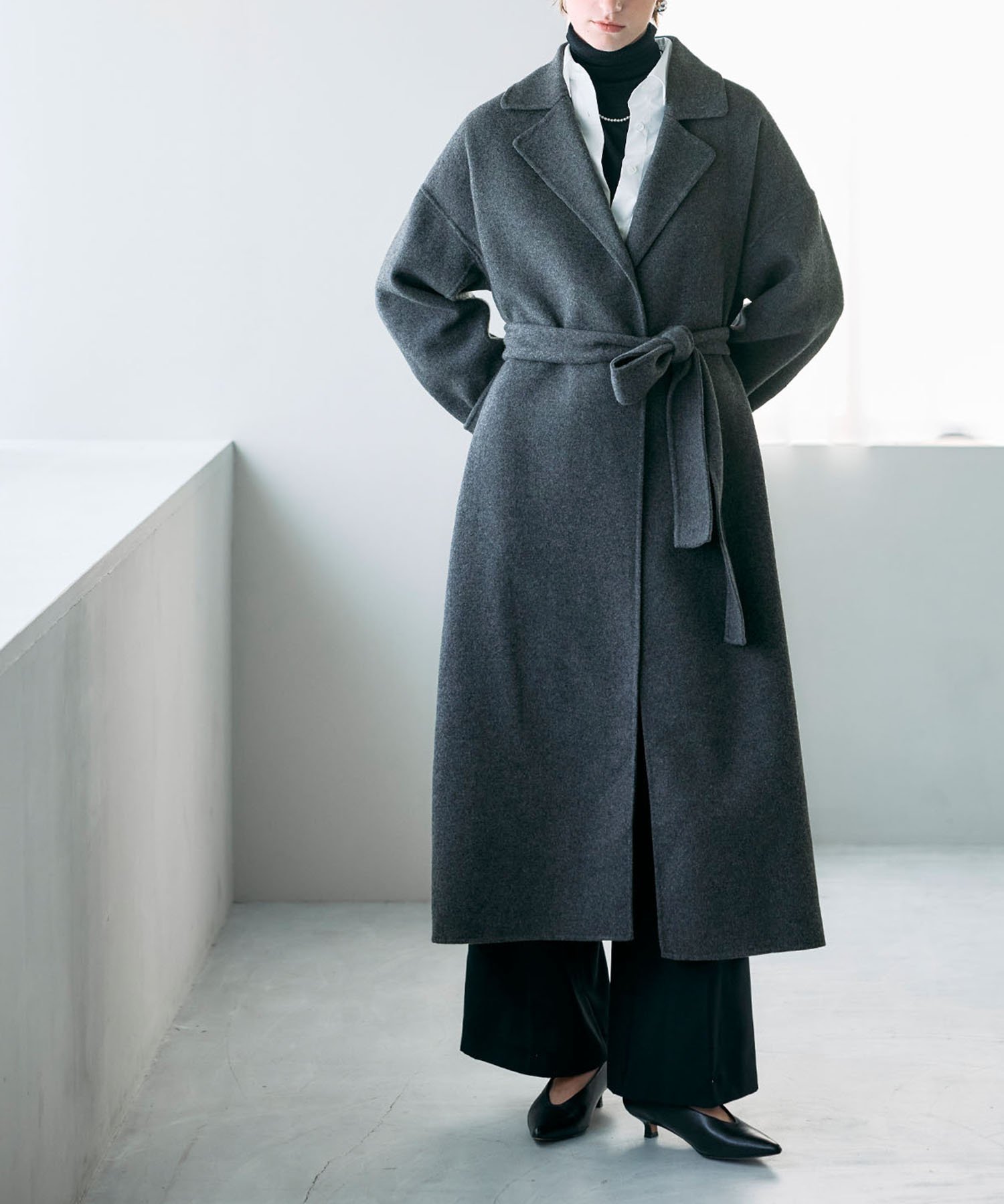 N.O.R.C｜ウールメルトンロングリバーコート | Rakuten Fashion(楽天