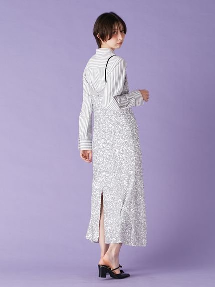 LILY BROWN｜[L.B CANDY STOCK]ビジューリボンストラップミュール