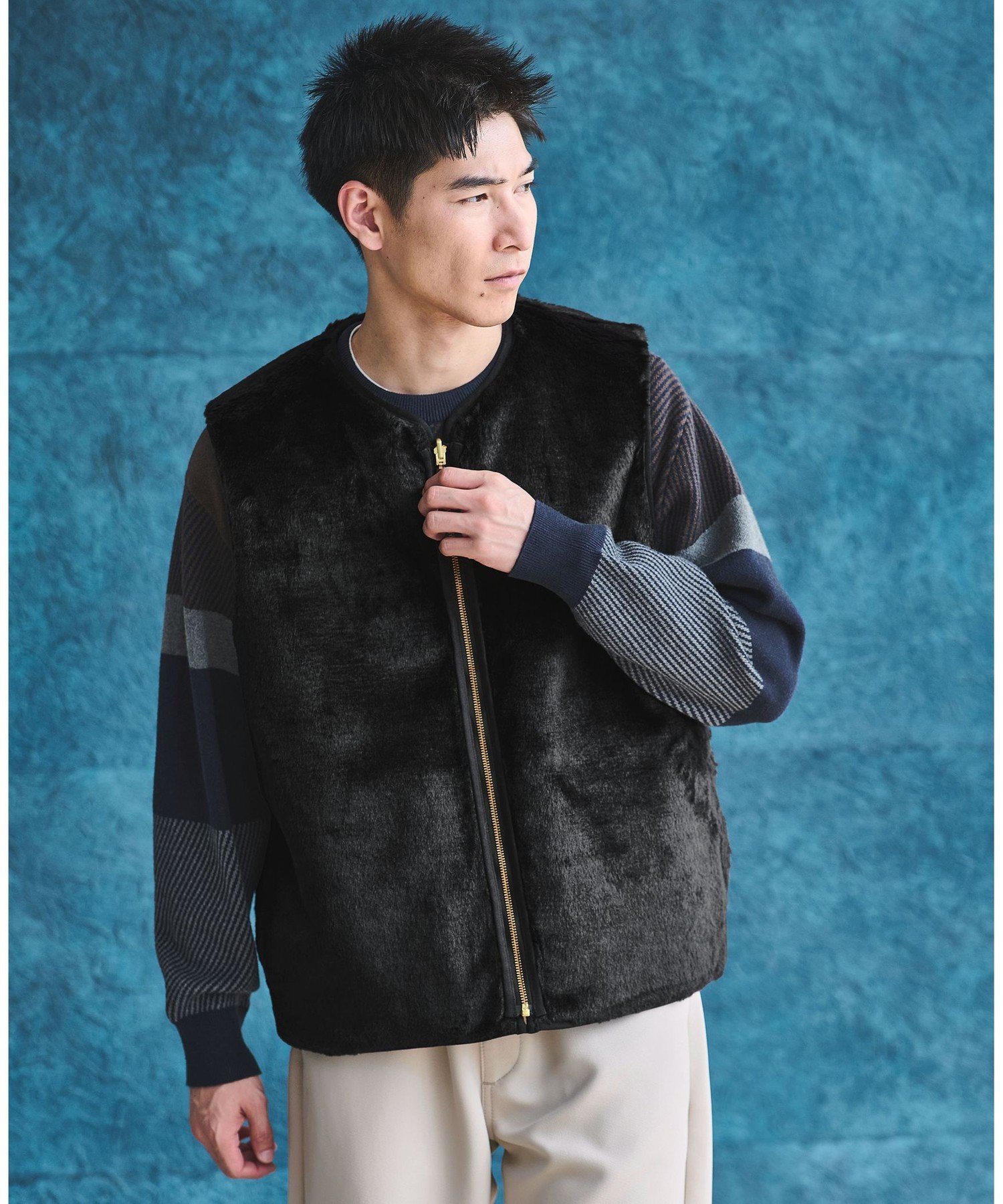 【新品】Barbour リバーシブル フェイクファー コーデュロイ ベスト UNITED ARROWS green label relaxing｜【別注】<Barbour>リバーシブル